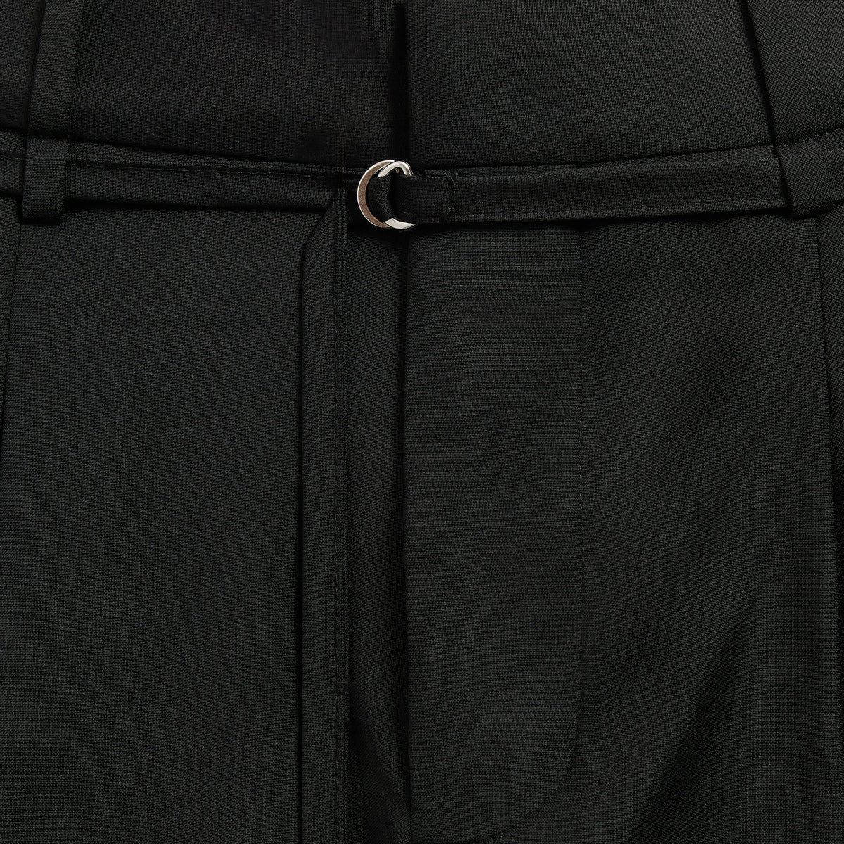 &Kin Tropical Wool Eli Pleated Trouser - Black