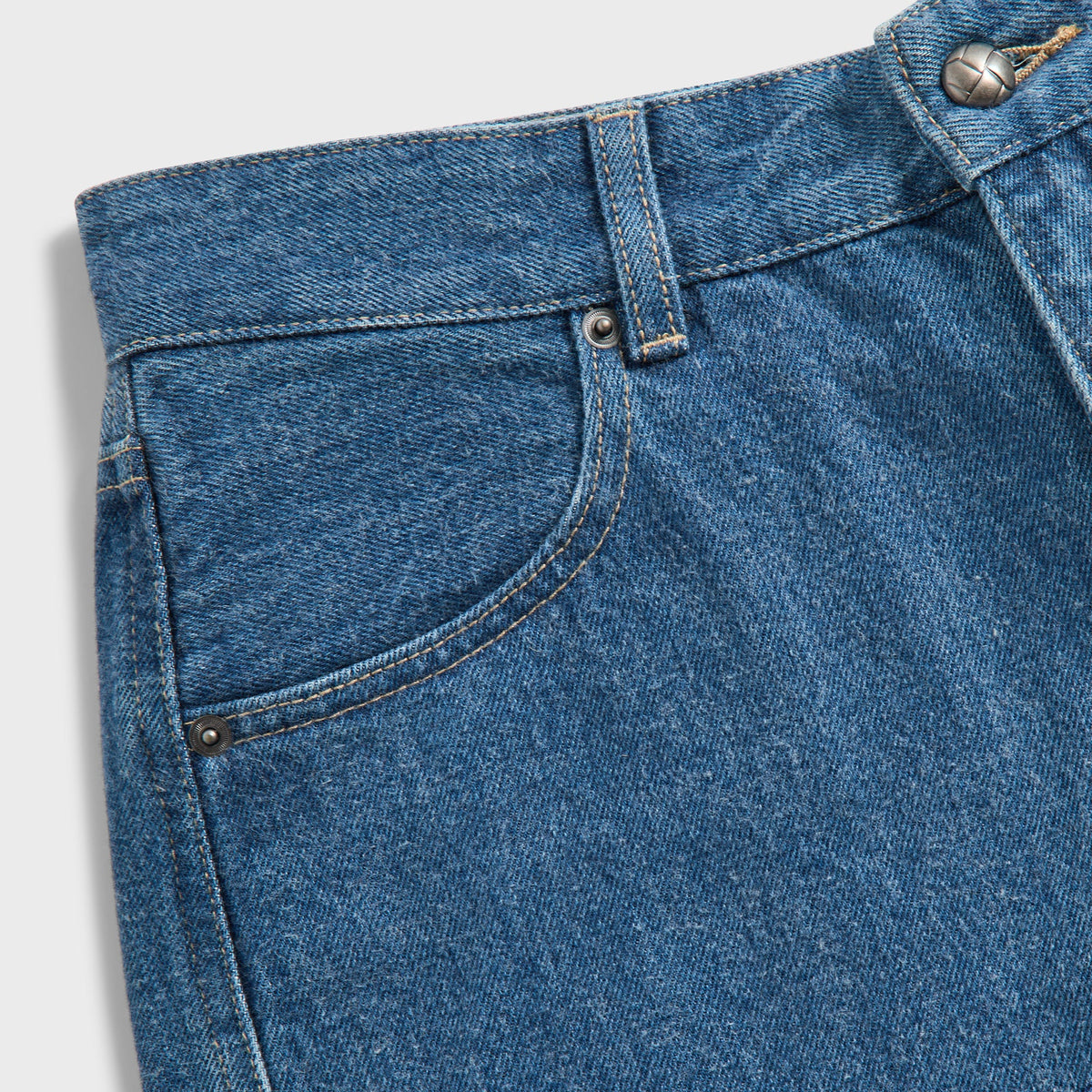 &Kin Brushed Denim Galen Jean - Mid Indigo