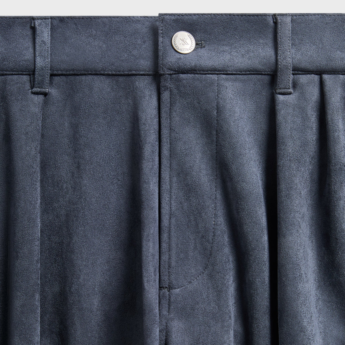 Kith Brushed Microsuede Brett Pleated Pant - Torpedo