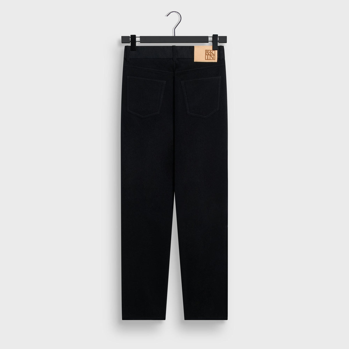 &Kin Wool Cashmere Brett Pleated Trouser - Black - PH