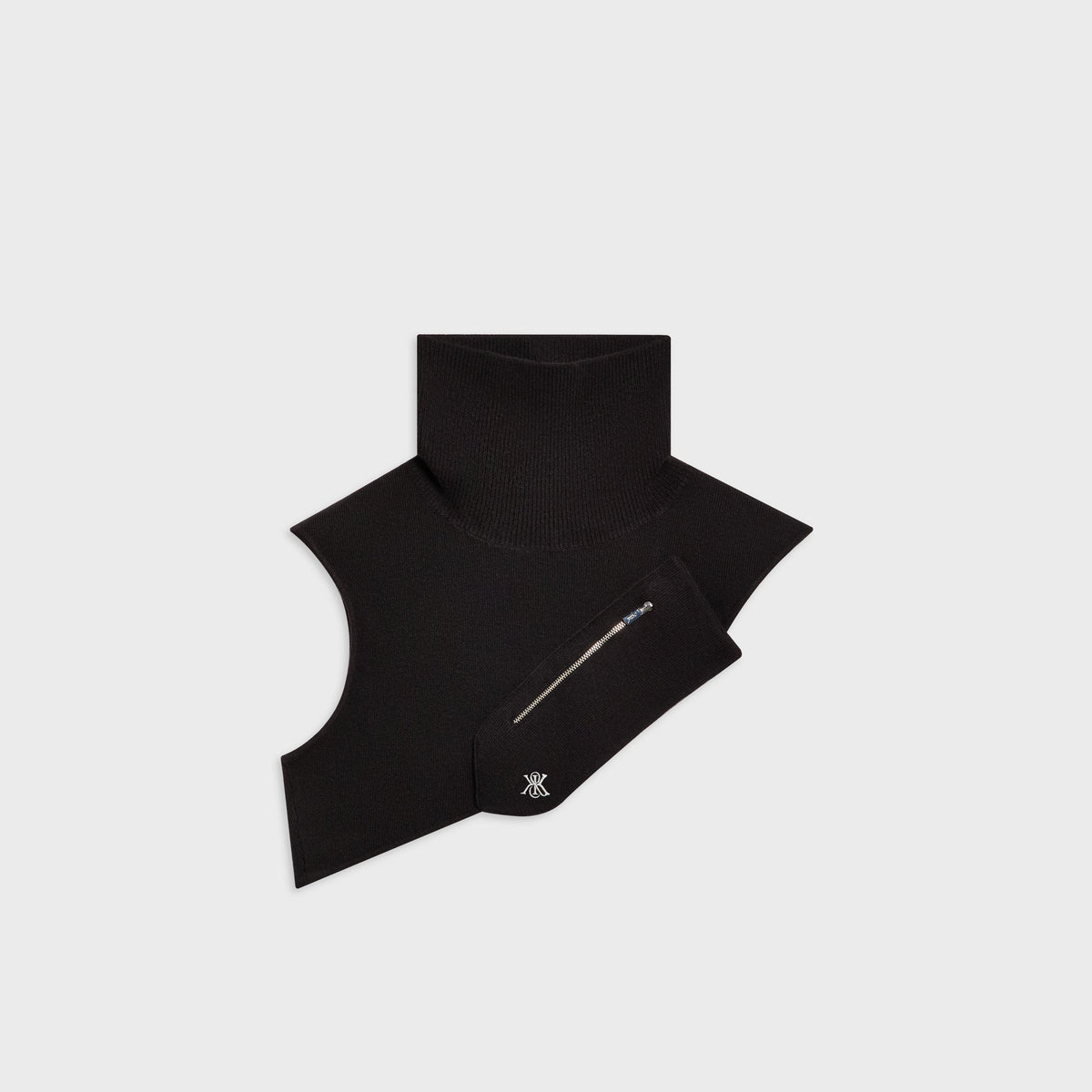 Kith Soft Rib Knit Crossbody Neck Warmer - Black - PH