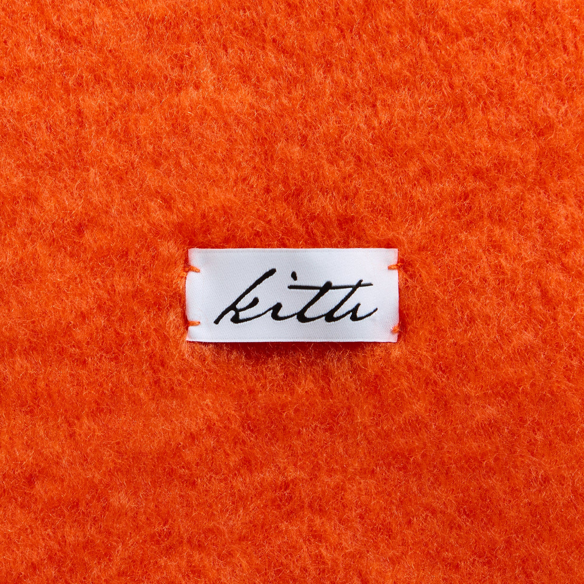 Kith Chunky Tassel Mohair Scarf - Clementine