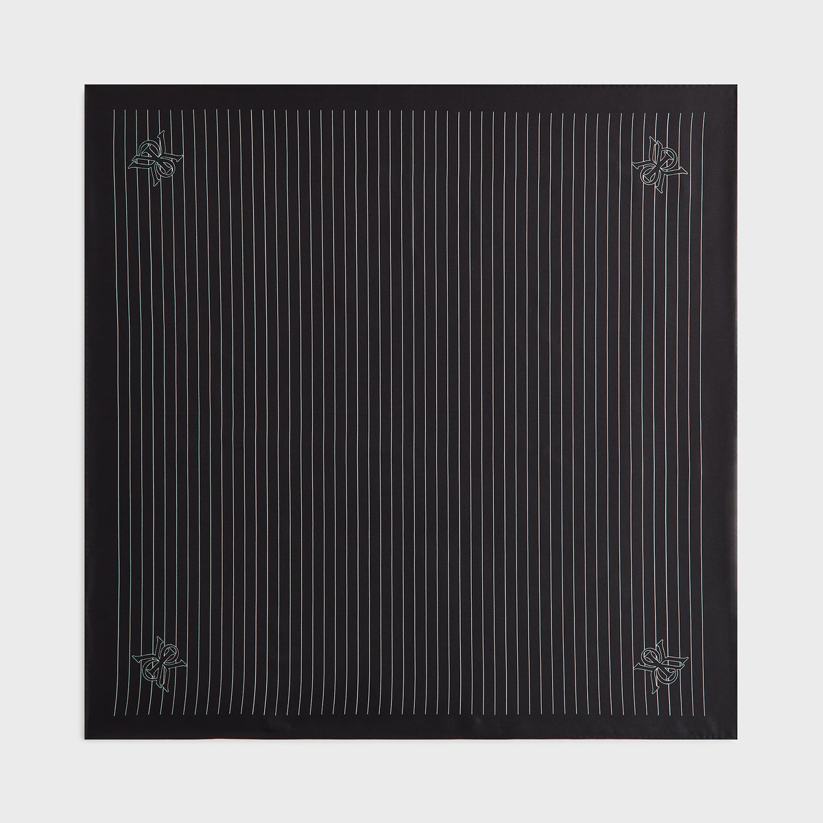 Kith Printed Silk Scarf - Black