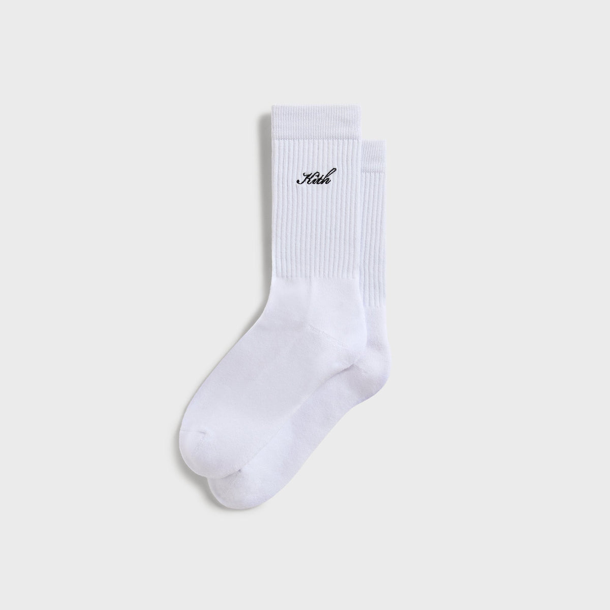 Kith Script Classic Crew Socks - White