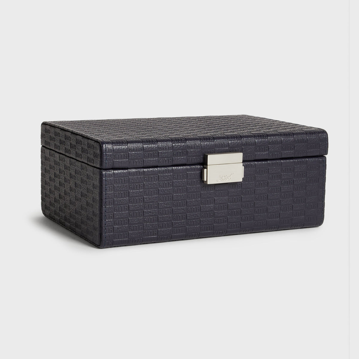 Kith Monogram Tumbled Saffiano Leather Watch Box - Ink