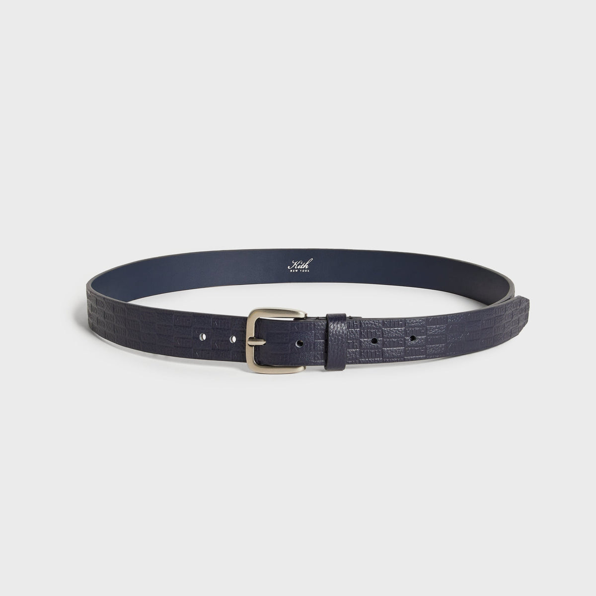 Kith Monogram Tumbled Leather Belt - Ink