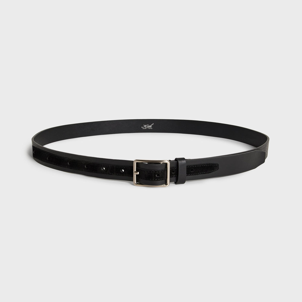 Kith Two-Tone Smooth Leather & Suede Belt - Black - PH