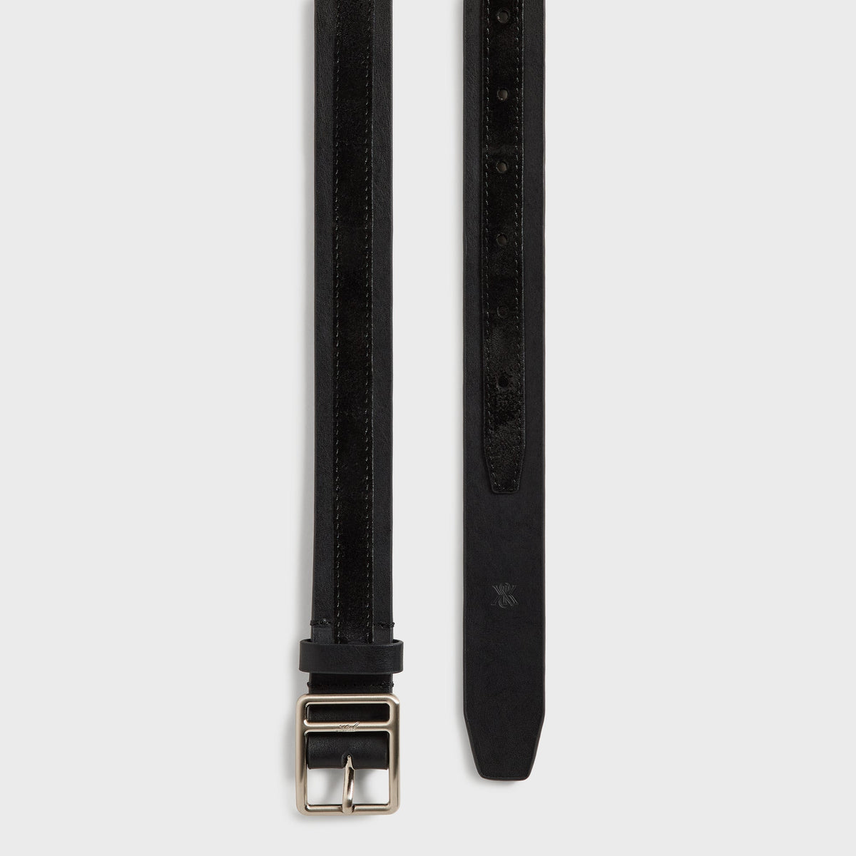 Kith Two-Tone Smooth Leather & Suede Belt - Black - PH