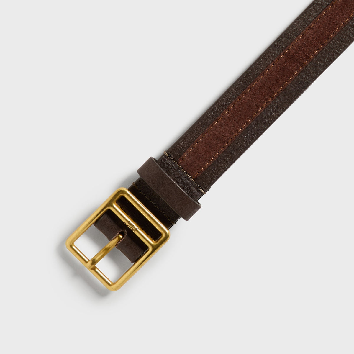 Kith Two-Tone Smooth Leather & Suede Belt - Kindling - PH