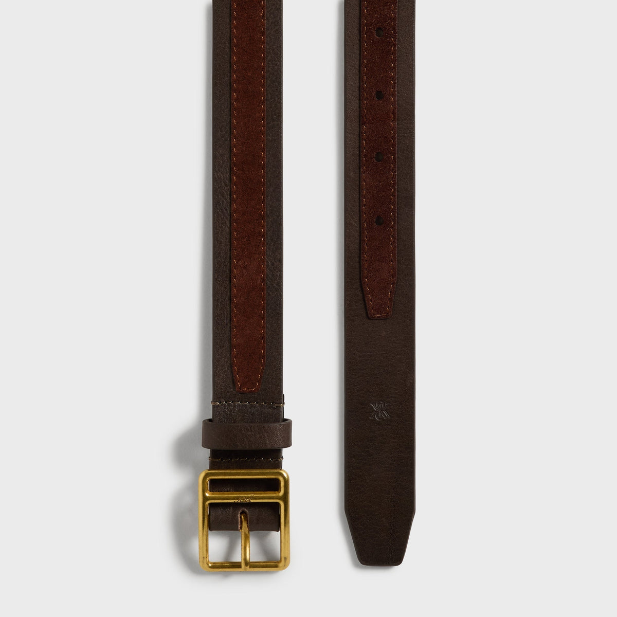 Kith Two-Tone Smooth Leather & Suede Belt - Kindling - PH