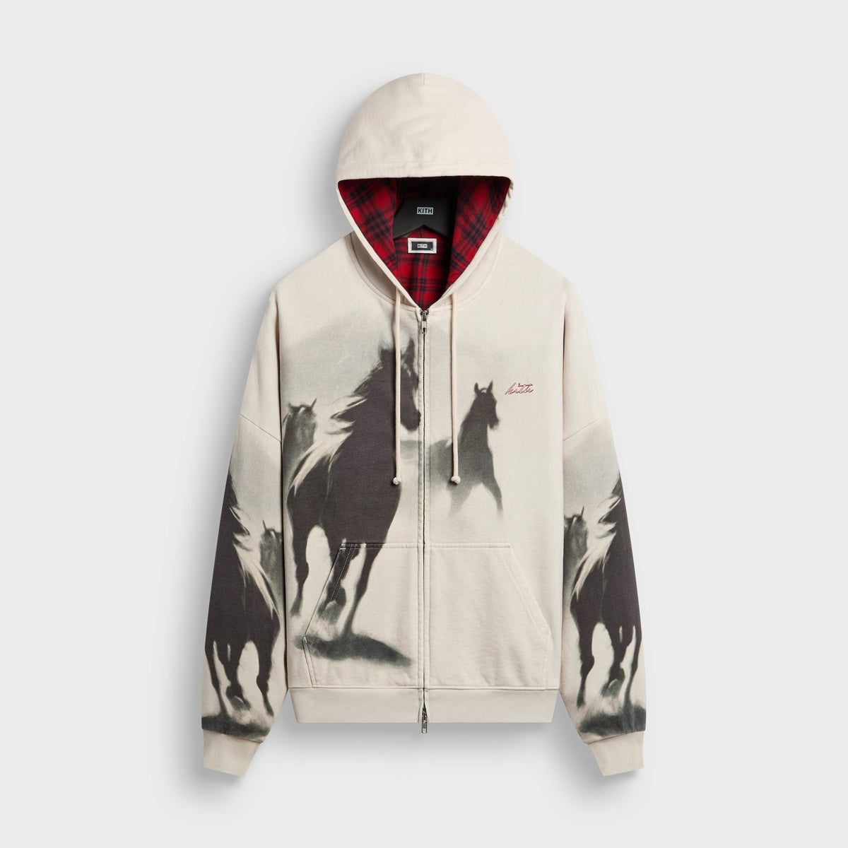Kith Plaid Horse Braxton Hoodie - Sandrift - PH