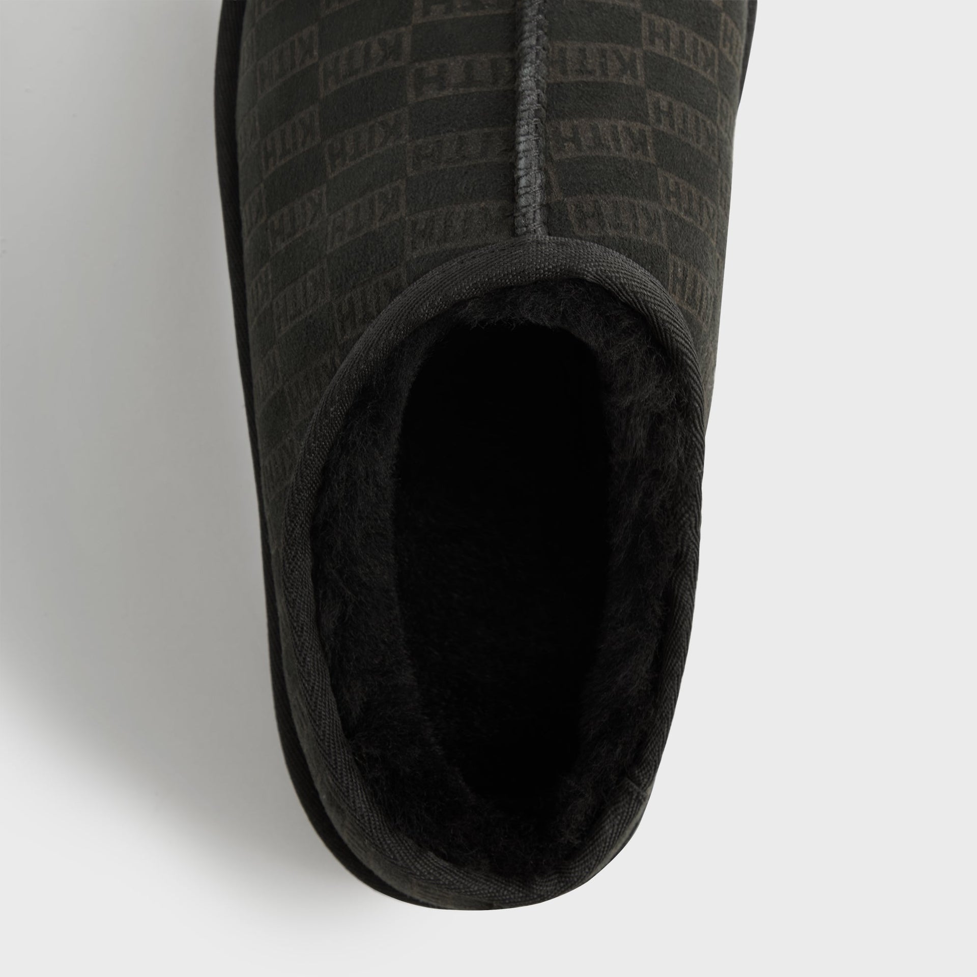 Kith Monogram Shearling Slippers - Black
