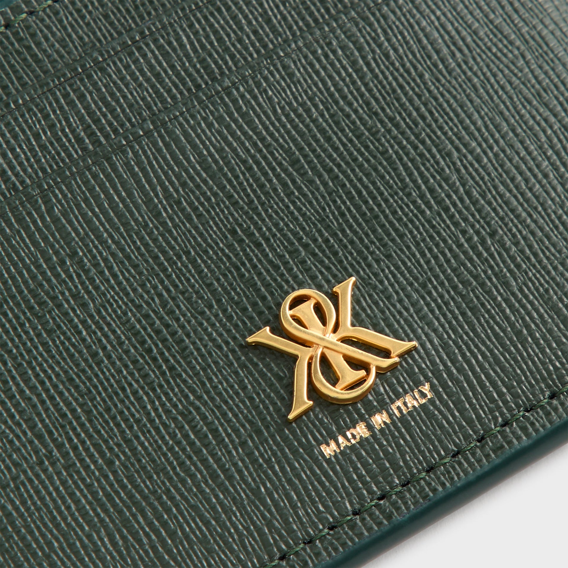 Kithmas Saffiano Leather Zip Card Case - Stadium