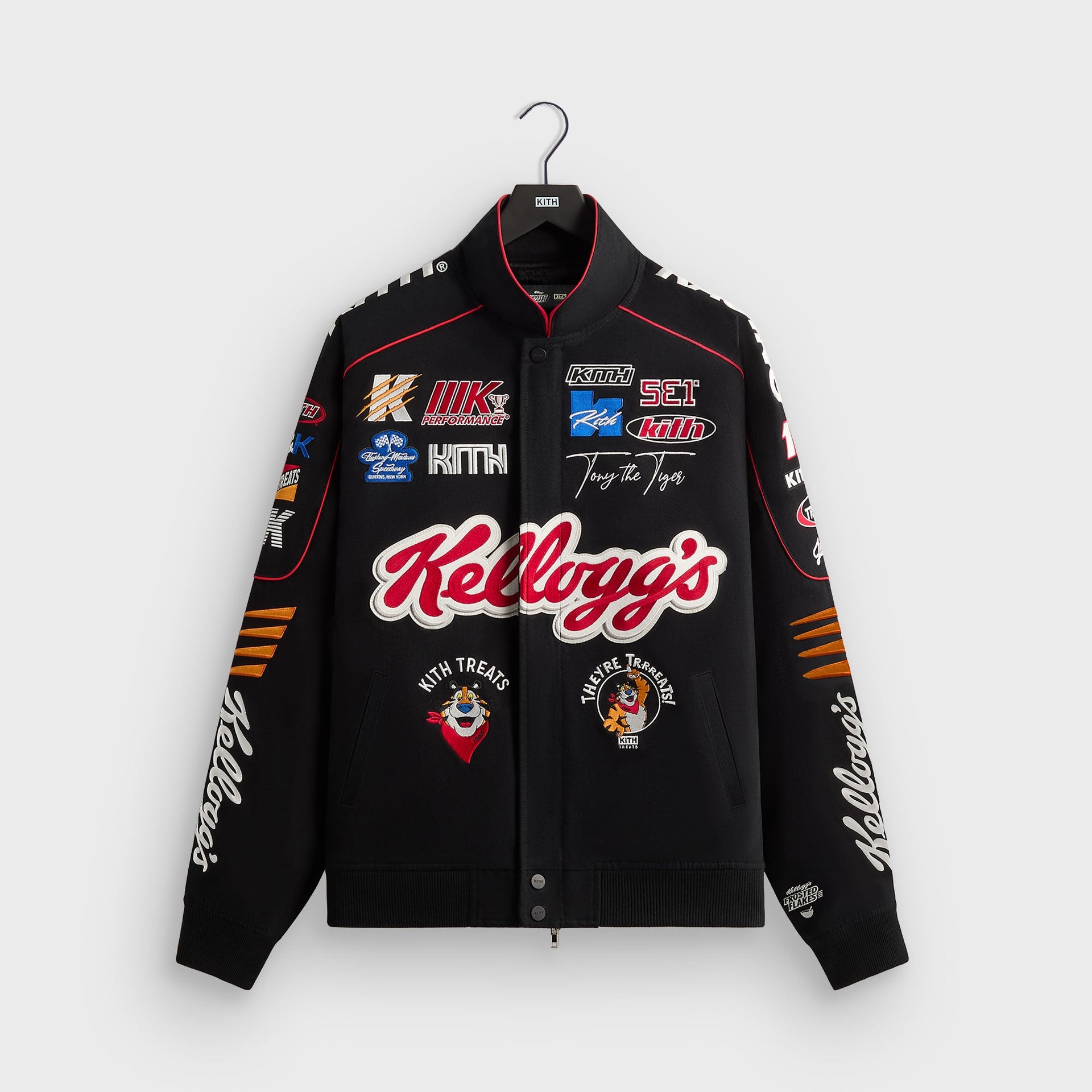 Kith Treats for Kellogg’s Frosted Flakes® Cereal & Tony the Tiger® Racing Jacket - Black