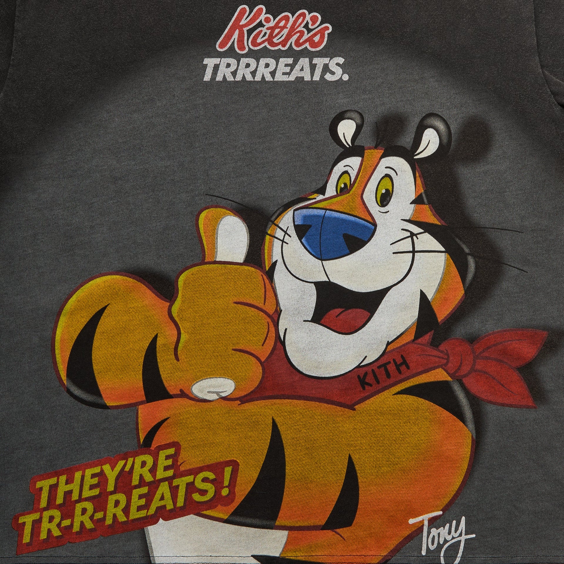 Kith Treats for Kellogg’s Frosted Flakes® Cereal & Tony the Tiger® Cereal Box Vintage Tee - Black