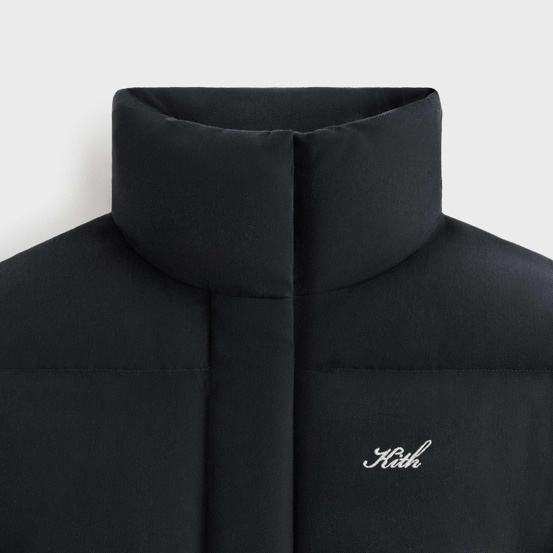 Kith Women Shae Cropped Denim Puffer - Washed Black