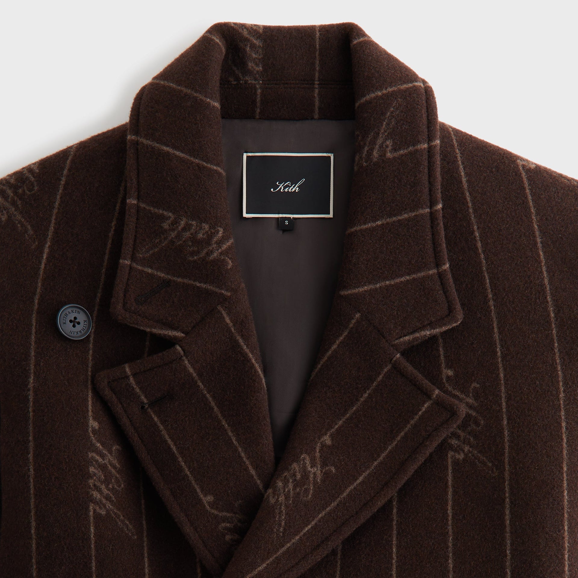 Kith Women Maeva Melton Stripe Scarf Coat - Incognito