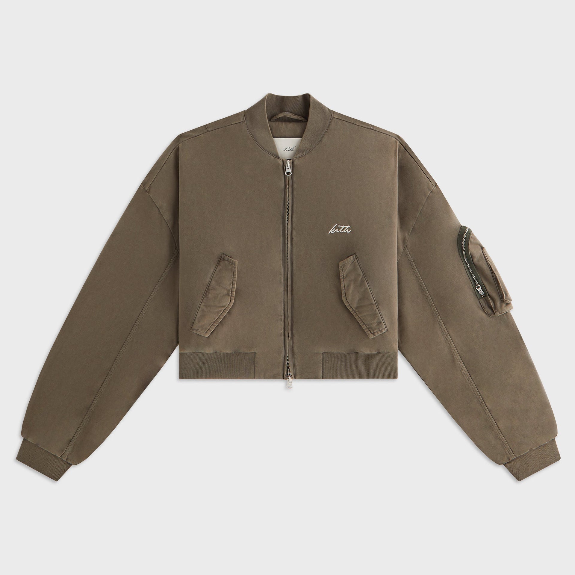 Kith Women Loren Sueded Cropped Bomber Jacket - Canopy