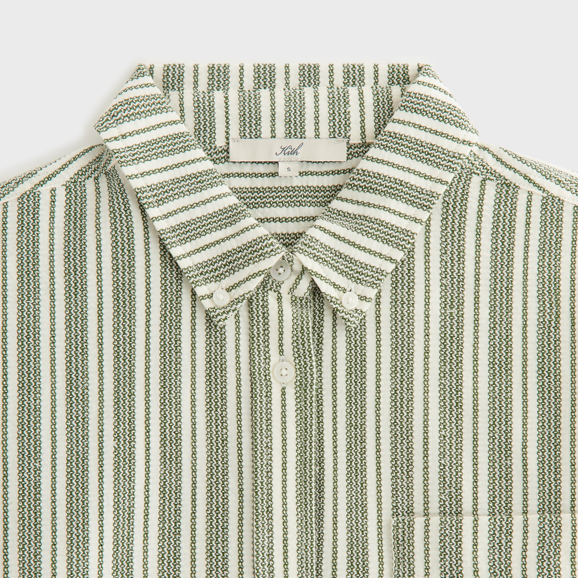 Kith Women Ora II Dobby Stripe Shirt - Turf