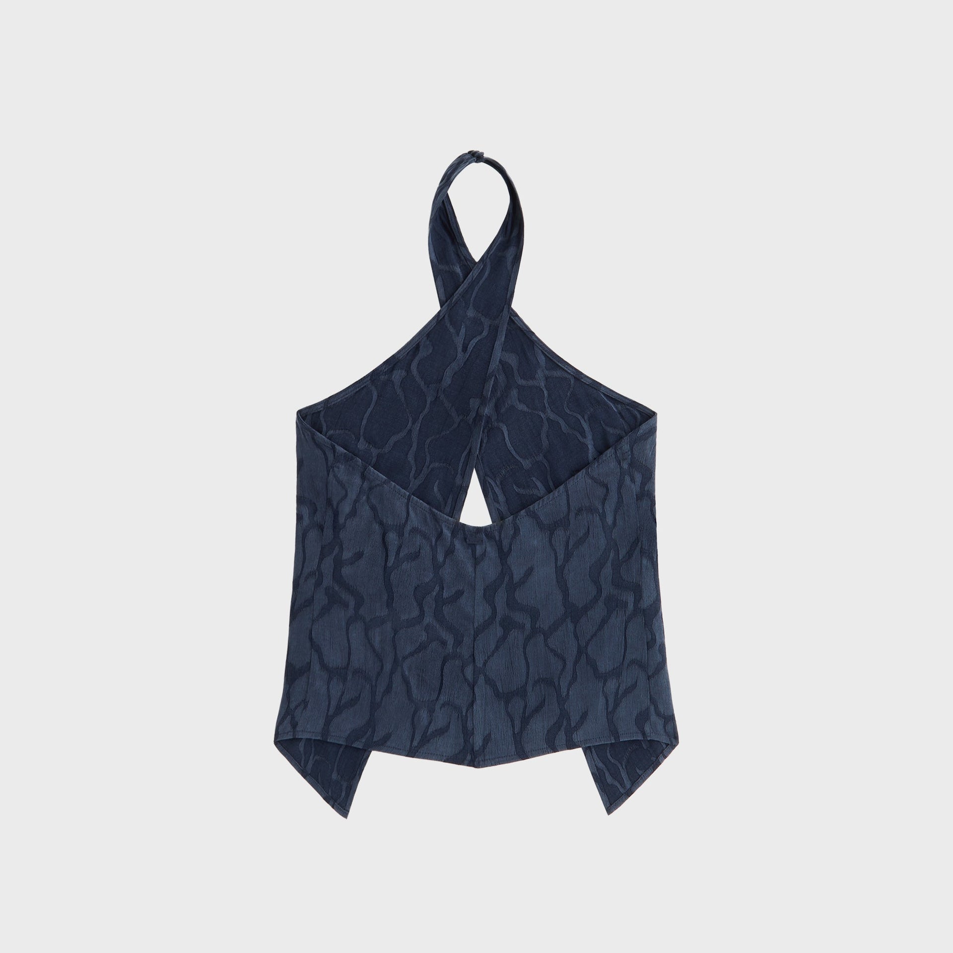 Kith Women Mika Wavy Jacquard Wrap Halter - Nocturnal