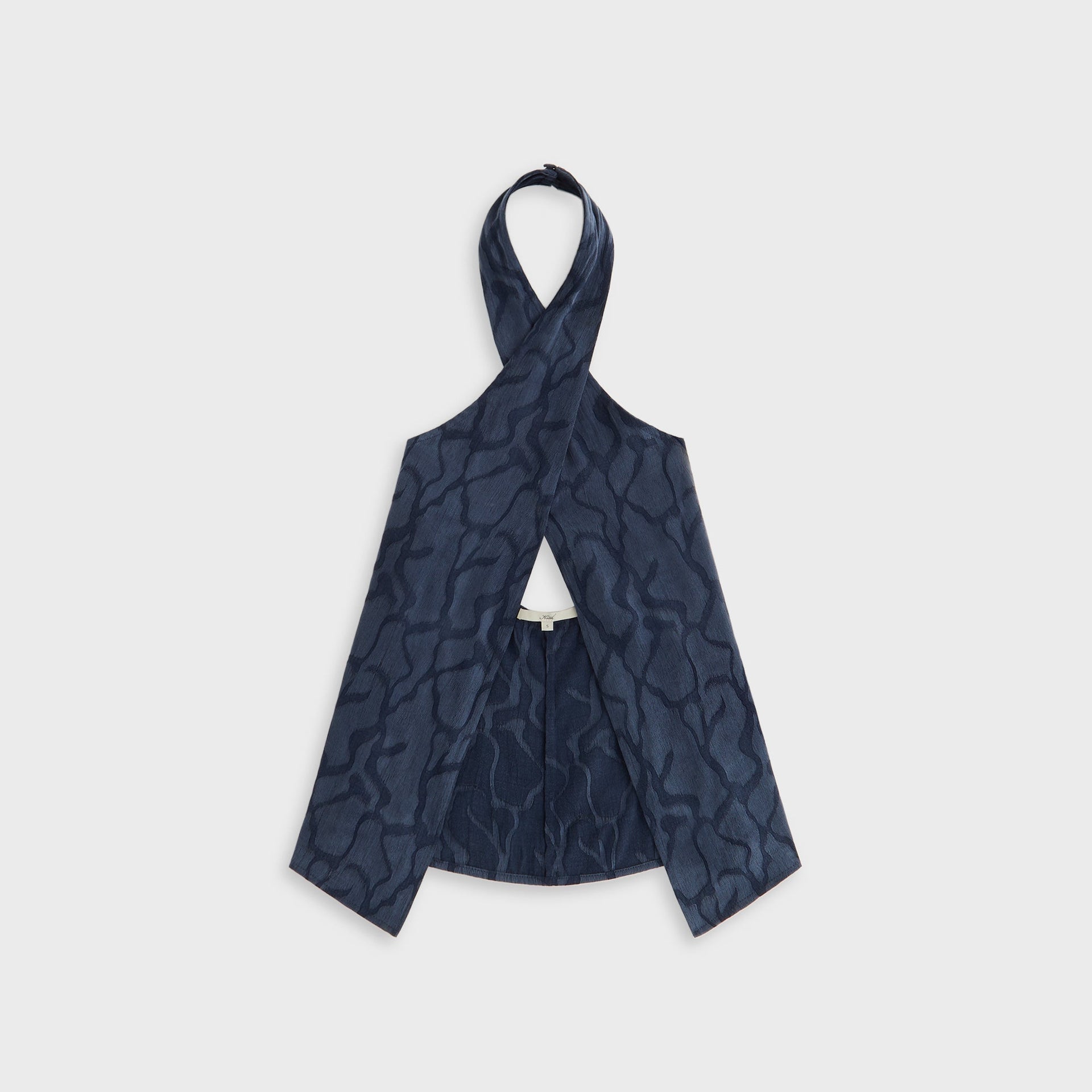 Kith Women Mika Wavy Jacquard Wrap Halter - Nocturnal