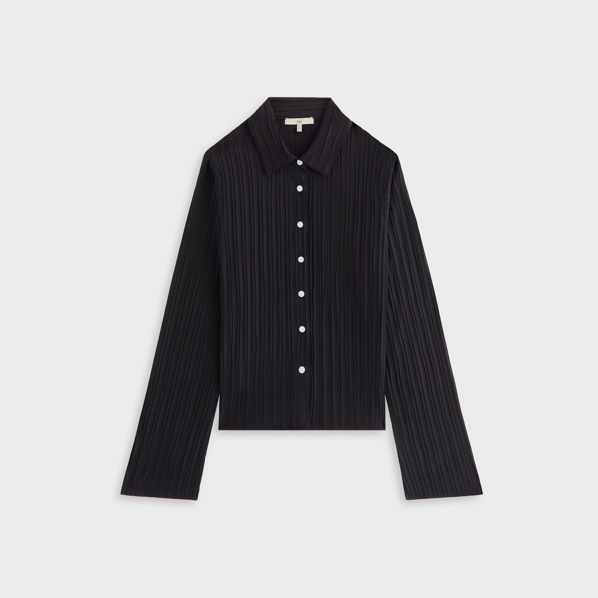 Kith Women Elvira Plisse Button Down Shirt - Ink
