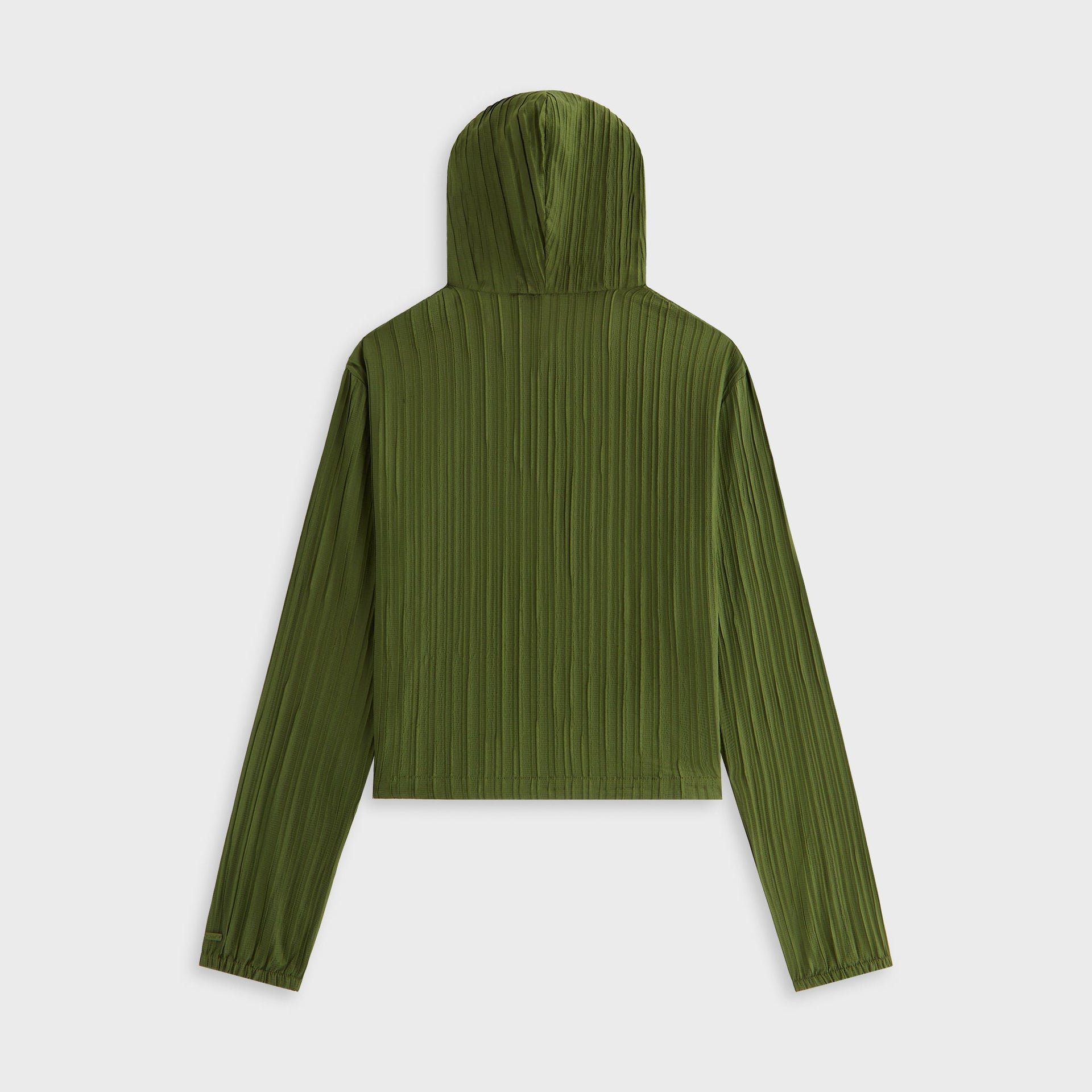 Kith Women Umi Plisse Drawstring Hoodie - Kelp