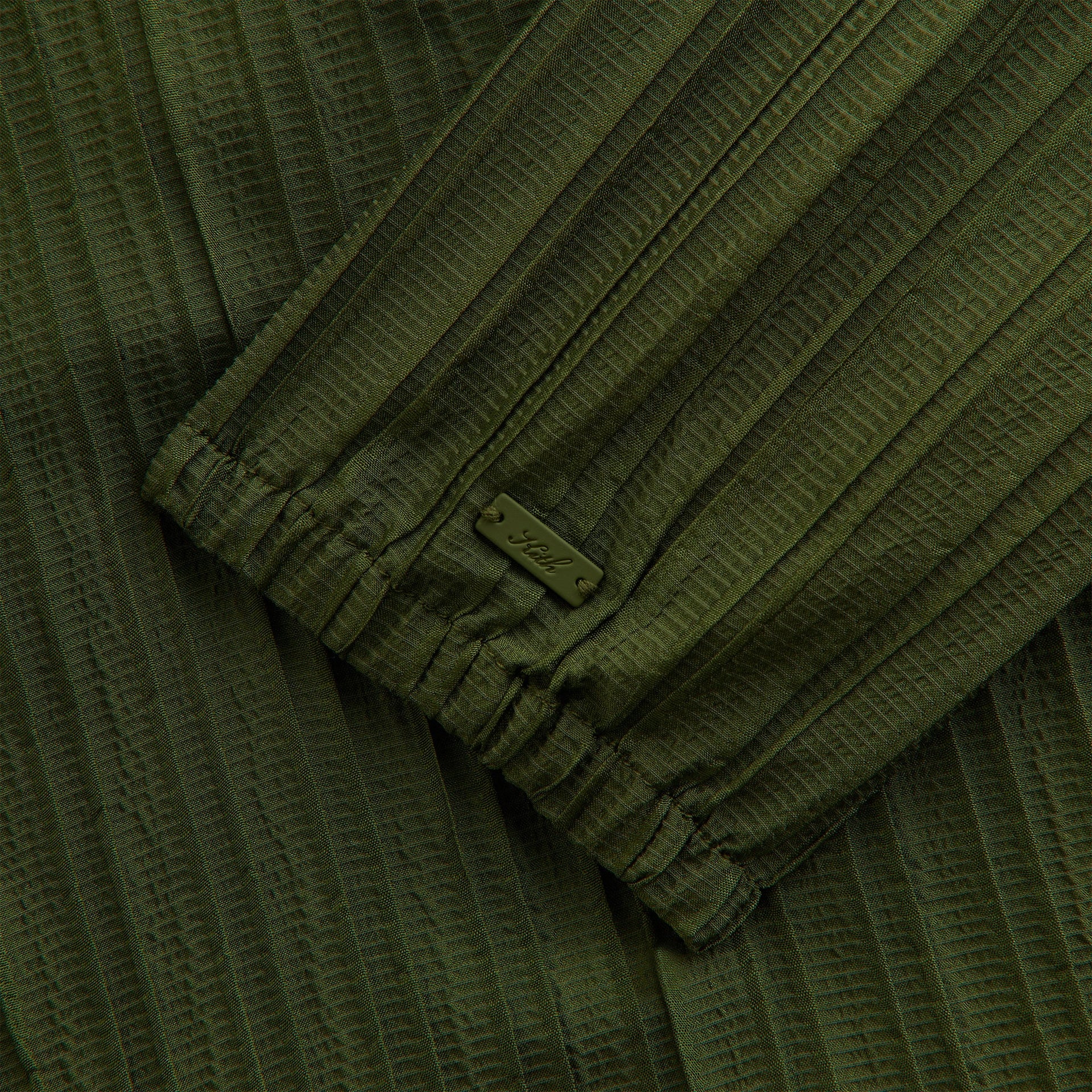 Kith Women Umi Plisse Drawstring Hoodie - Kelp