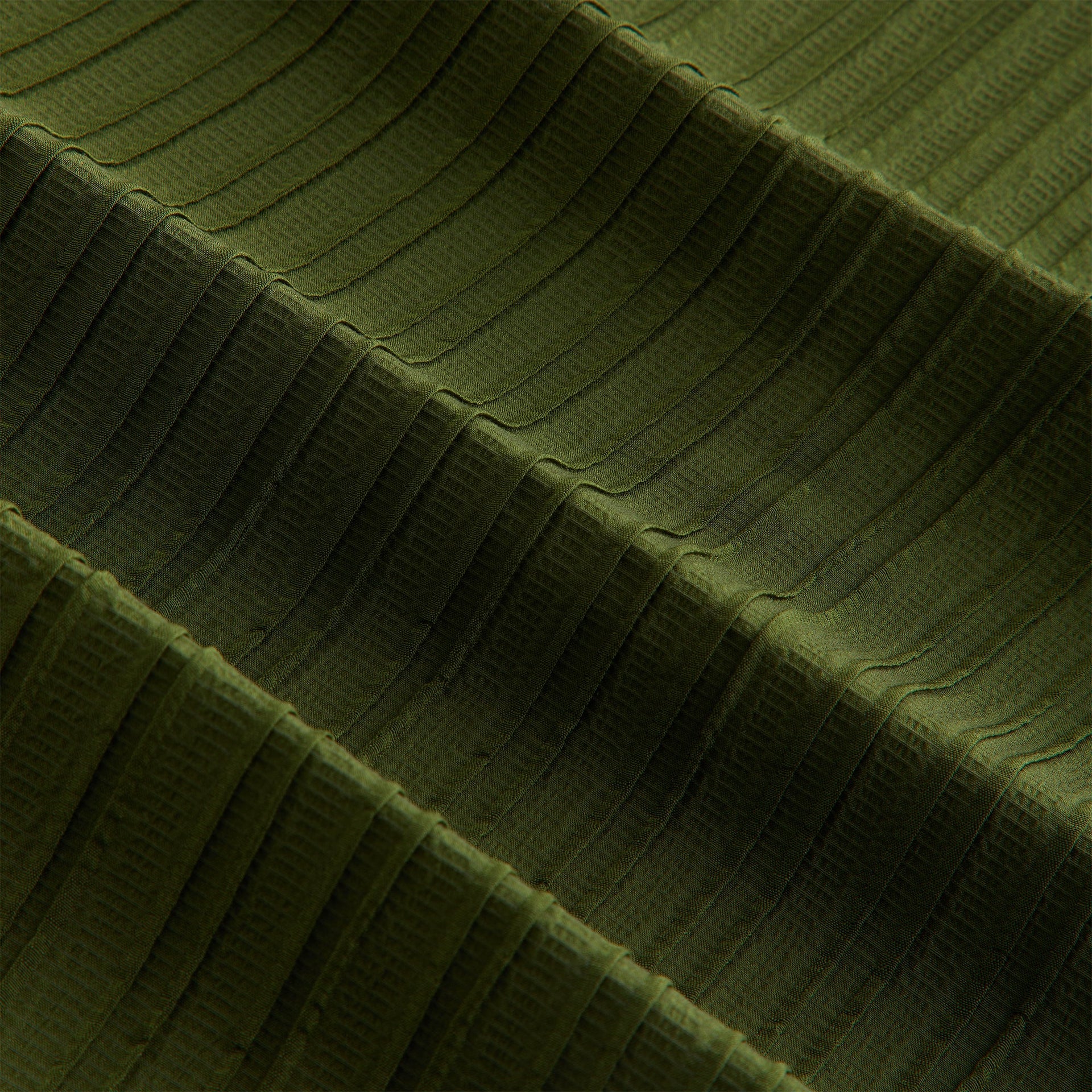 Kith Women Umi Plisse Drawstring Hoodie - Kelp