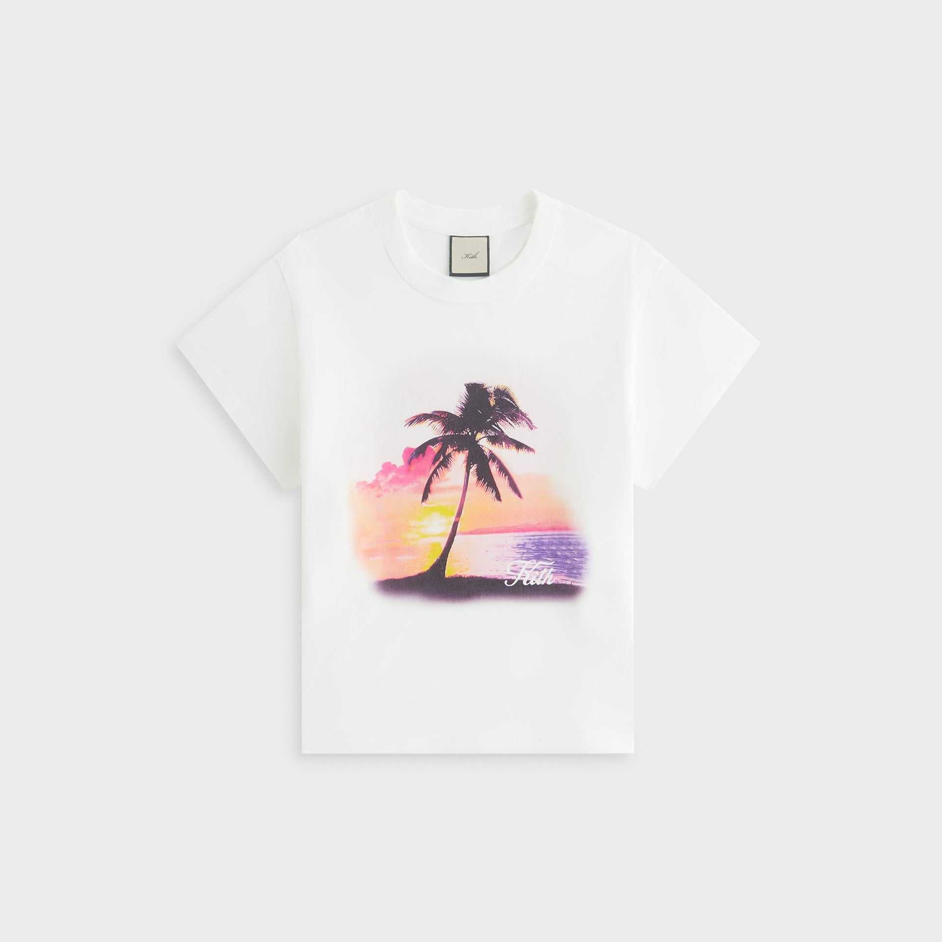Kith Women Sunset Palm Mulberry Vintage Tee - White