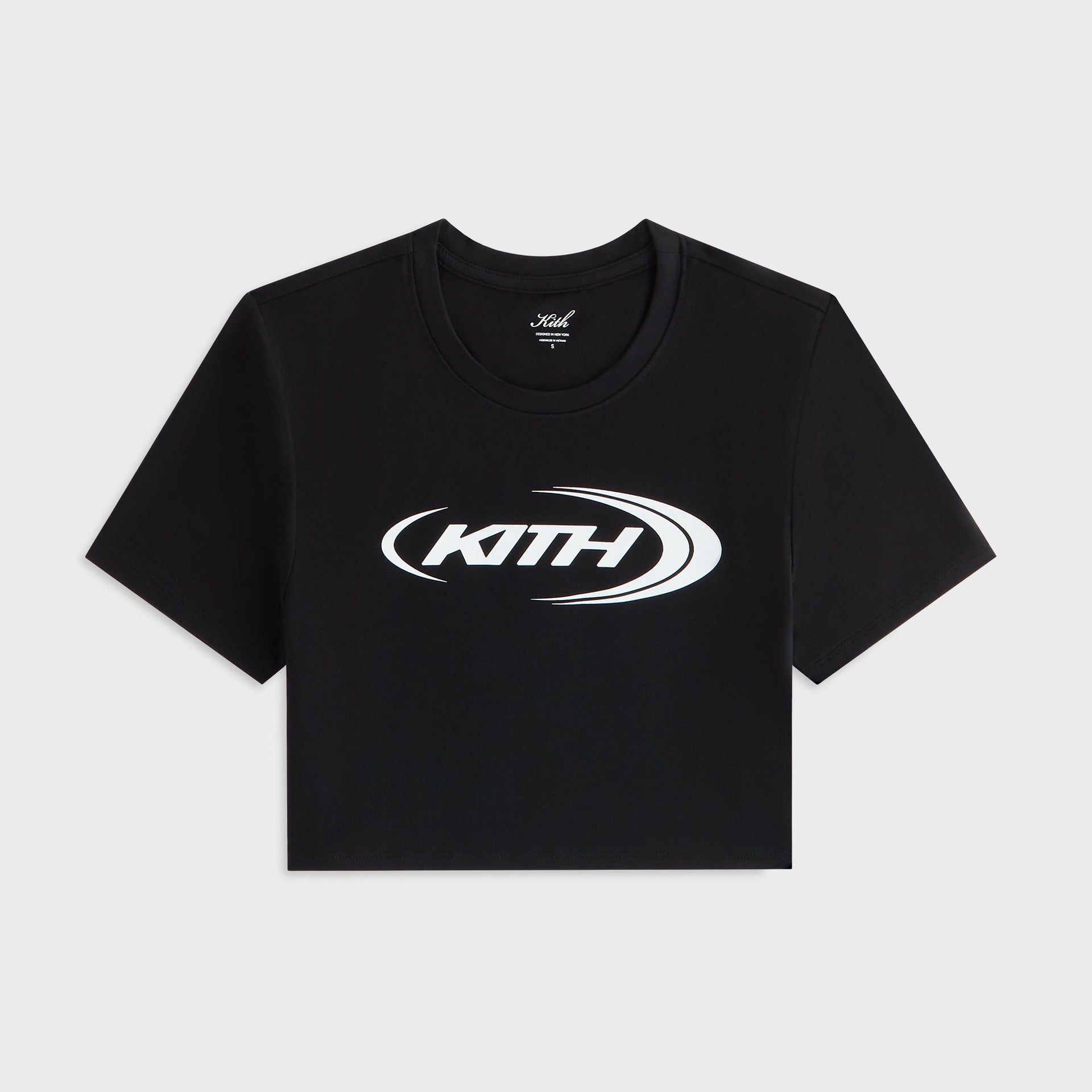 Kith Women Misha Crop Outline Logo Tee - Black