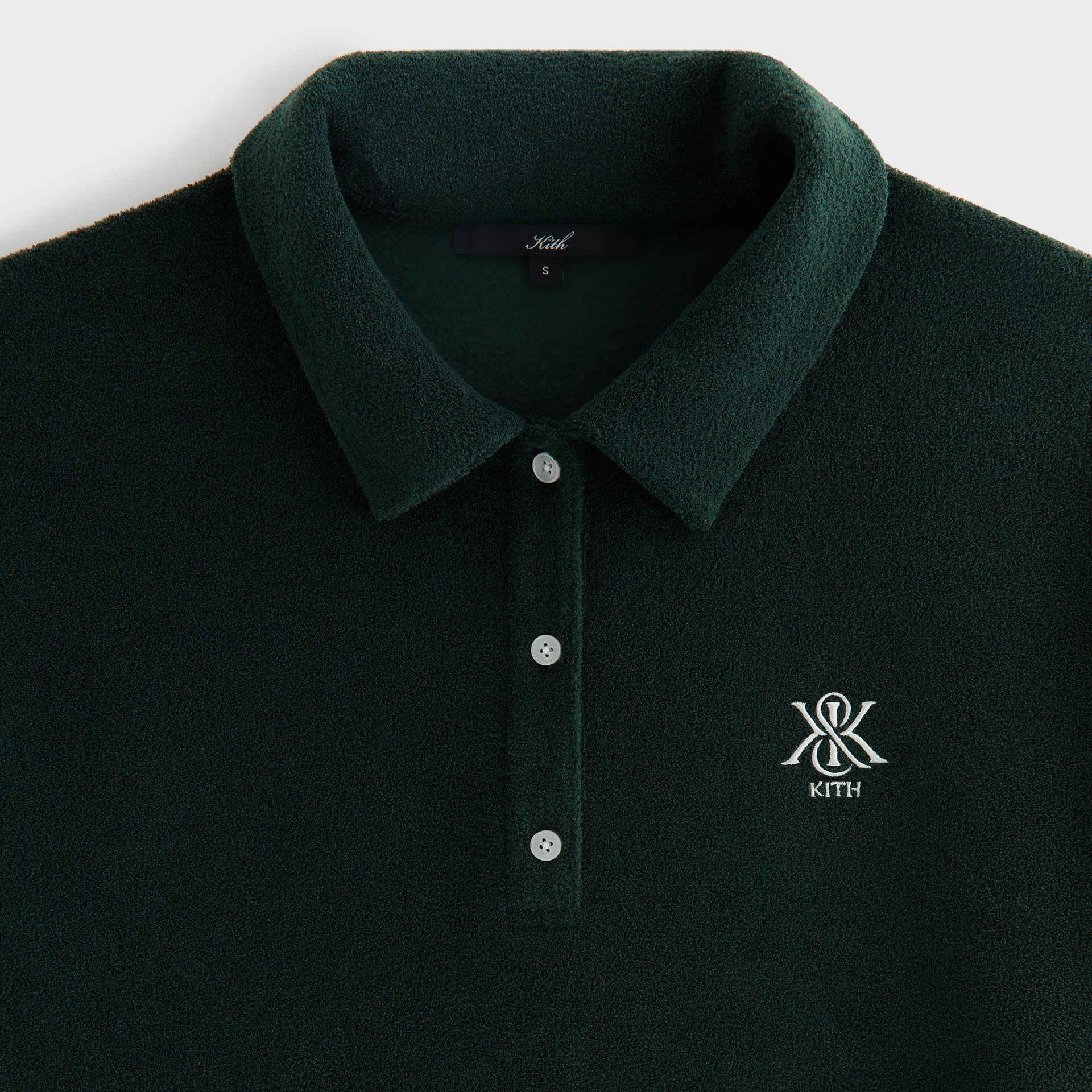 Kith Women Selma Boucle Towel Polo Long Sleeve - Stadium