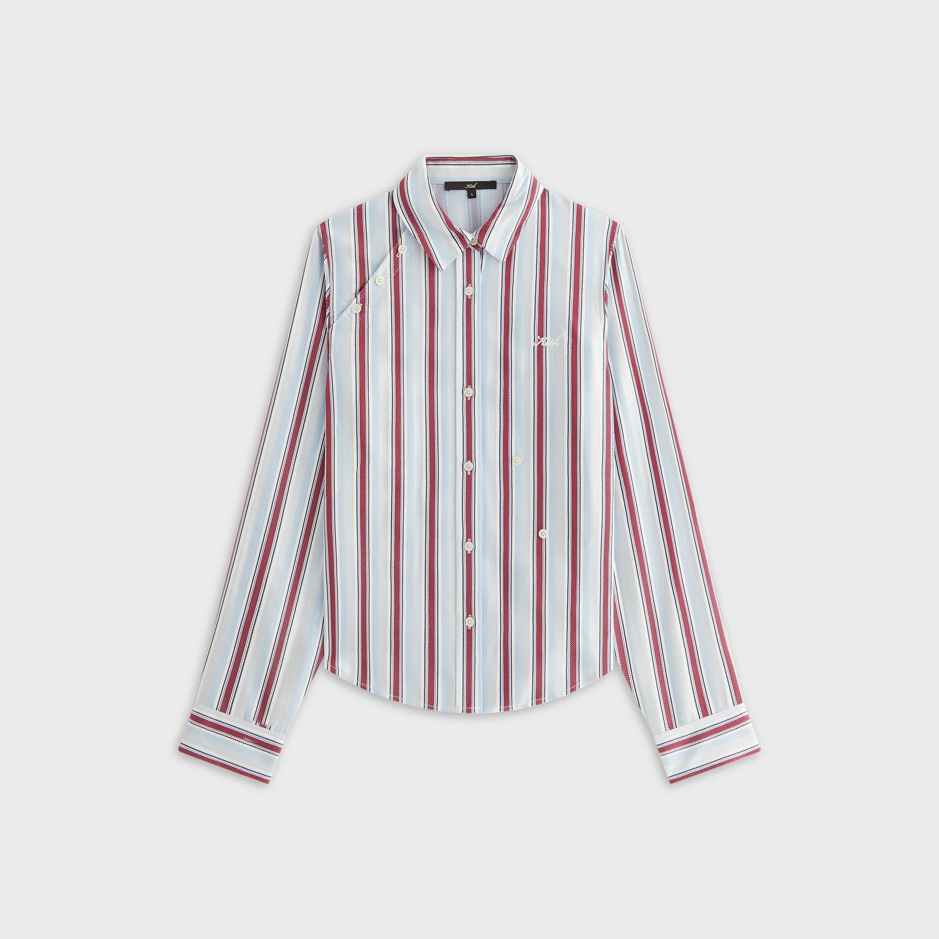 Kith Women Sidney Stripe Asymmetrical Shirt - Tin
