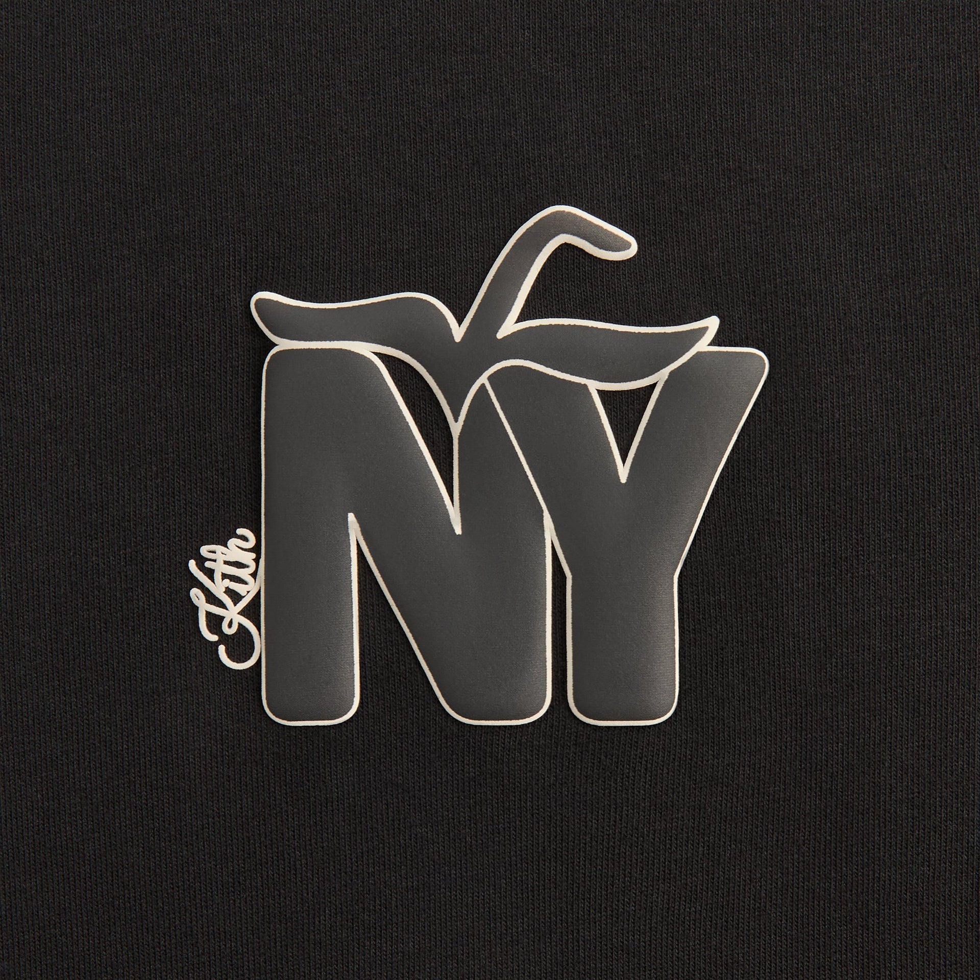 Kith Women Mockneck Vintage NY Apple Tee - Black