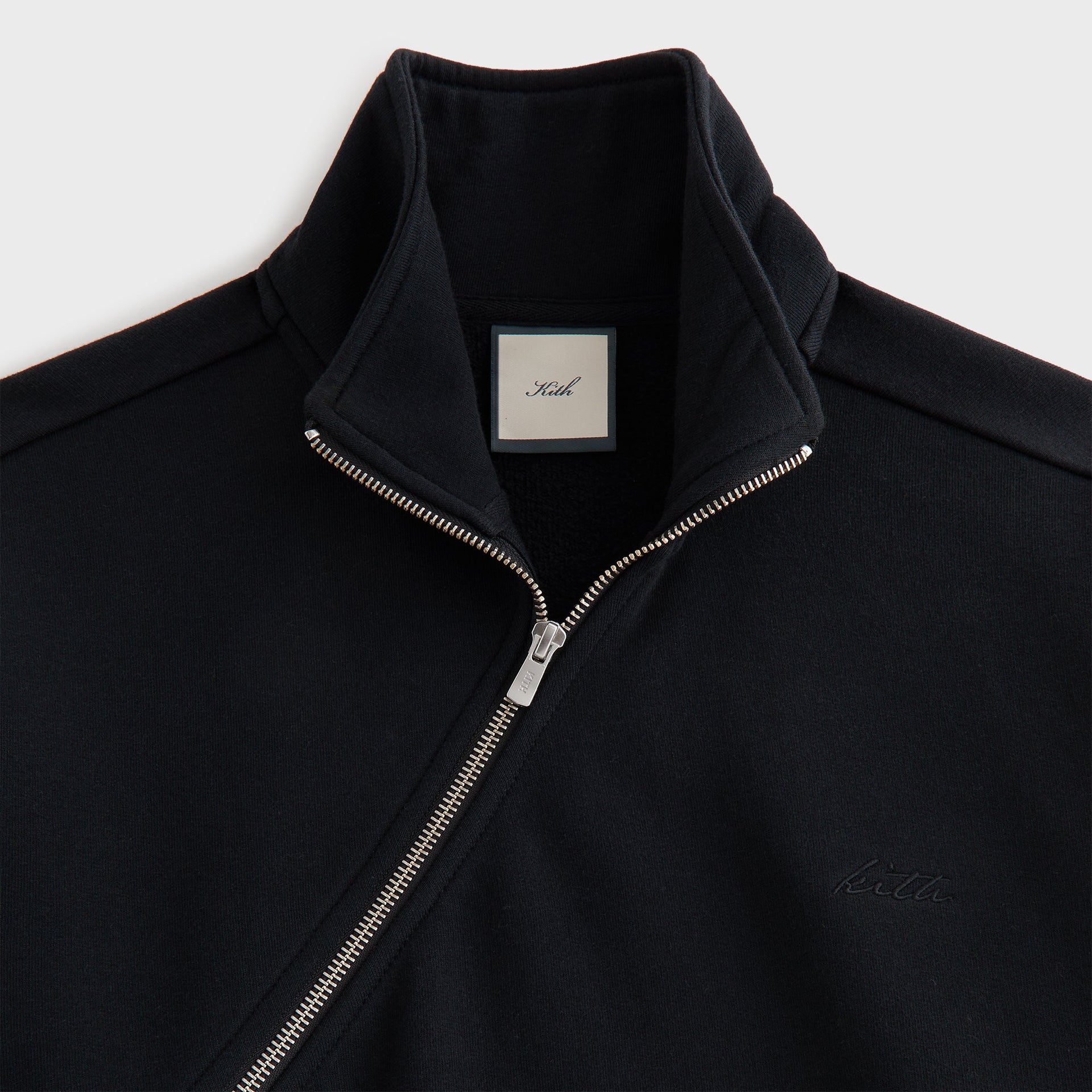 Kith Women Walden Fleece Asymmetrical Quarter Zip - Black