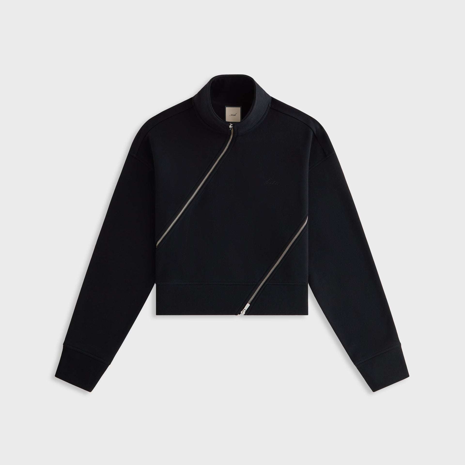 Kith Women Walden Fleece Asymmetrical Quarter Zip - Black