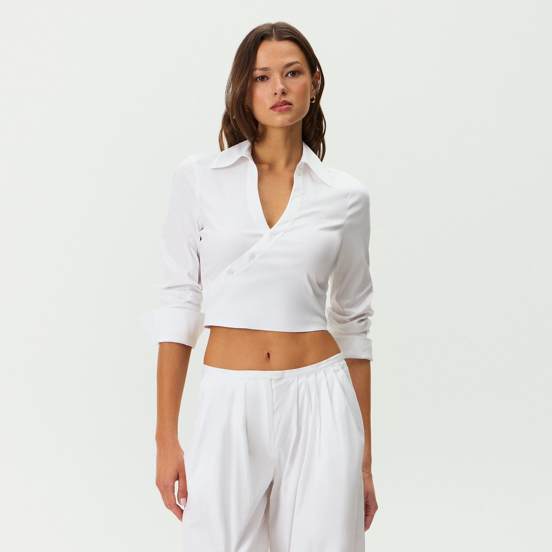 Kith Women Kairi Poplin Wrap Shirt - White