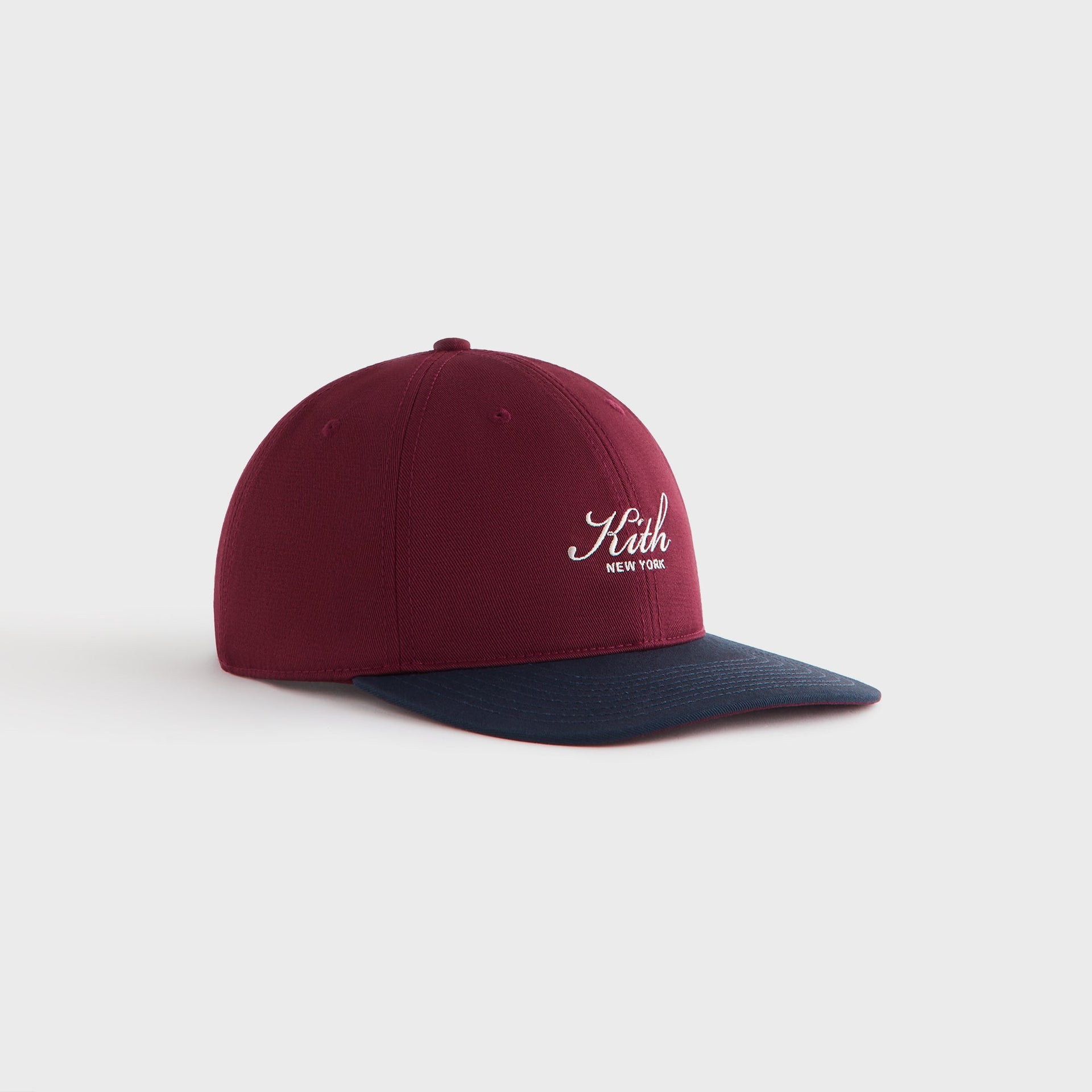 Kith Women Two-Tone Twill Kith Script Classic Cap - Magma
