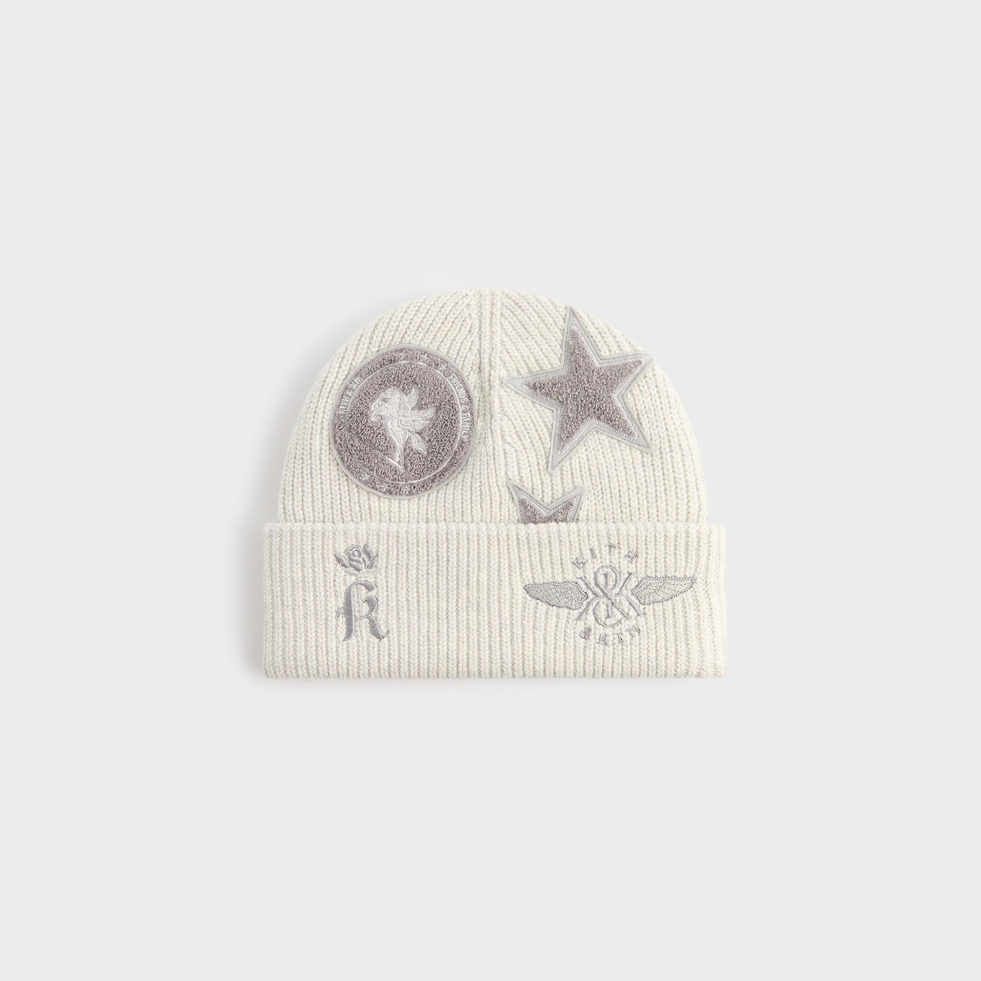 Kith Women Mia Beanie With Patches - Light Heather Grey