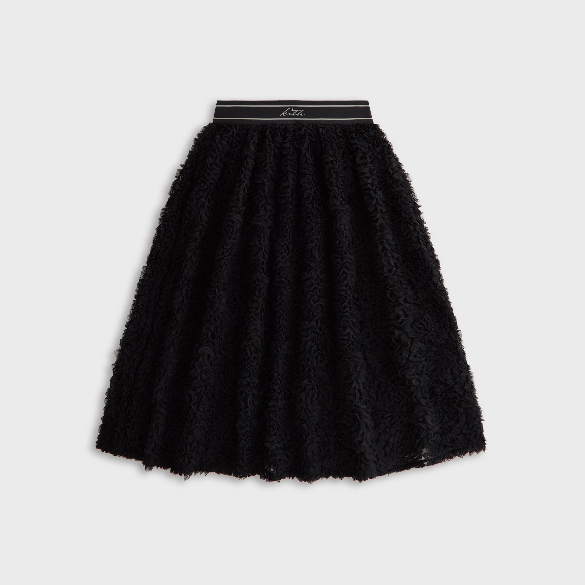 Lisa for Kith Women Rina Ruffle Midi Skirt - Black