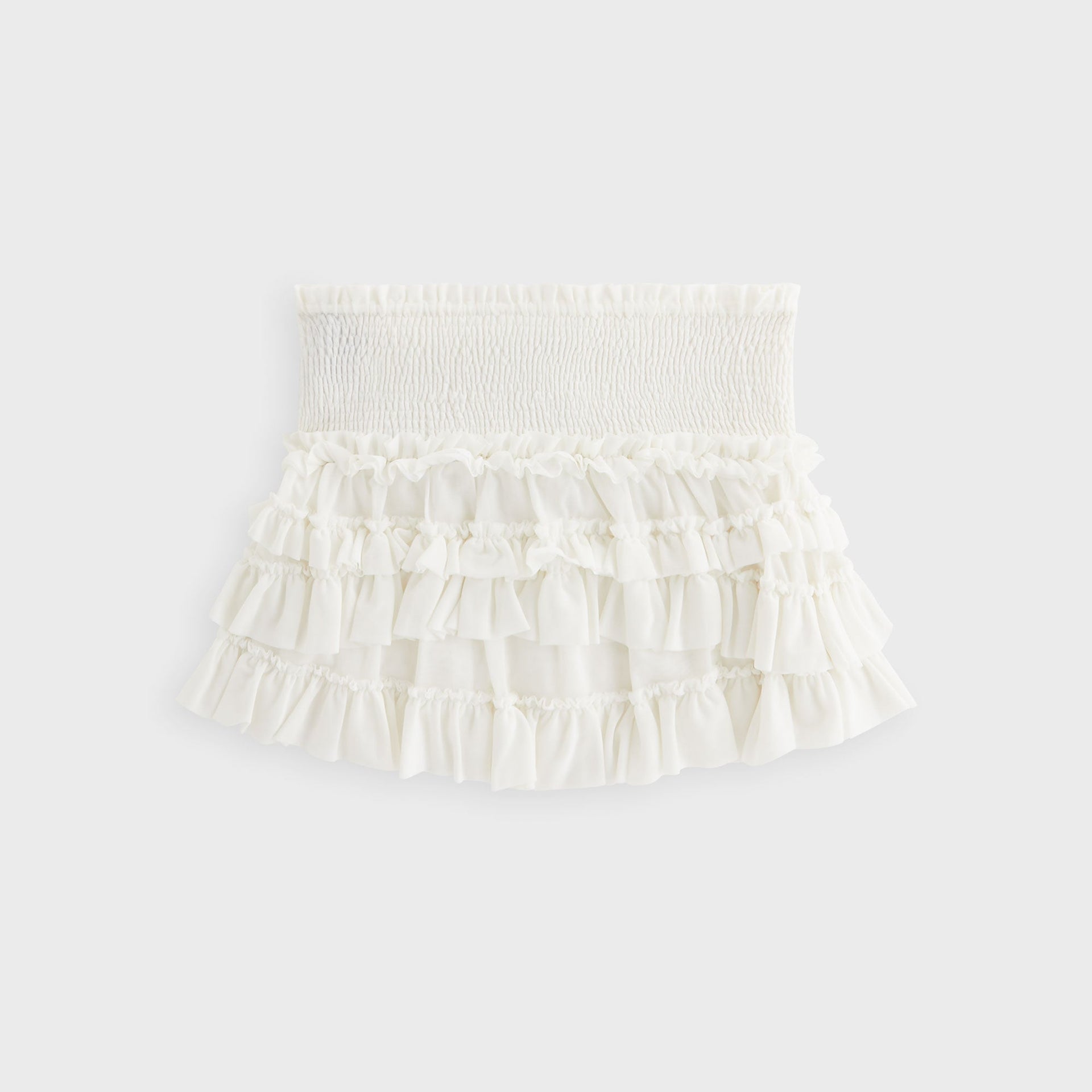 Lisa for Kith Women Mariko Mesh Ruffle Mini Skirt - White
