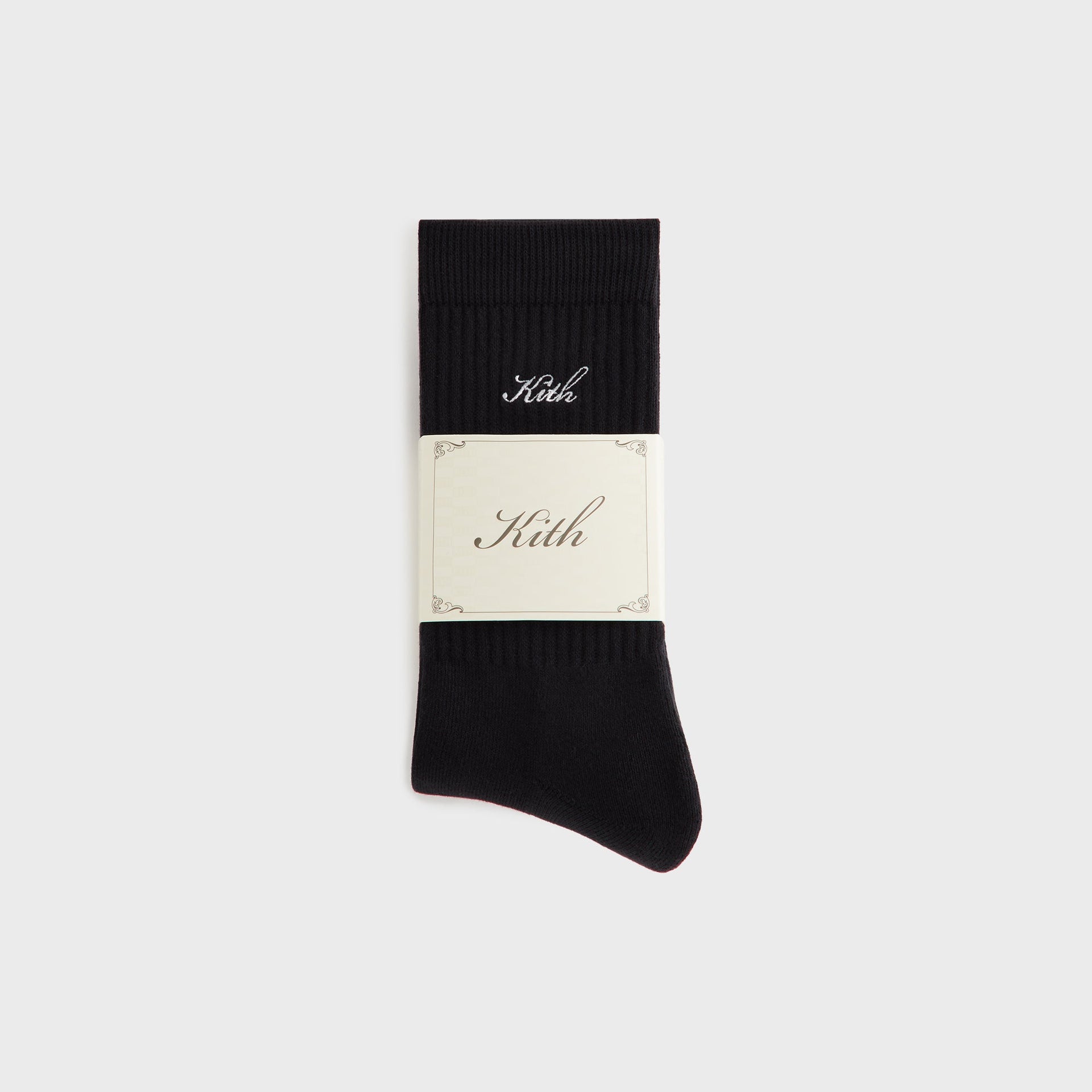 Kith Women Script Classic 3 Pack Crew Socks - Black