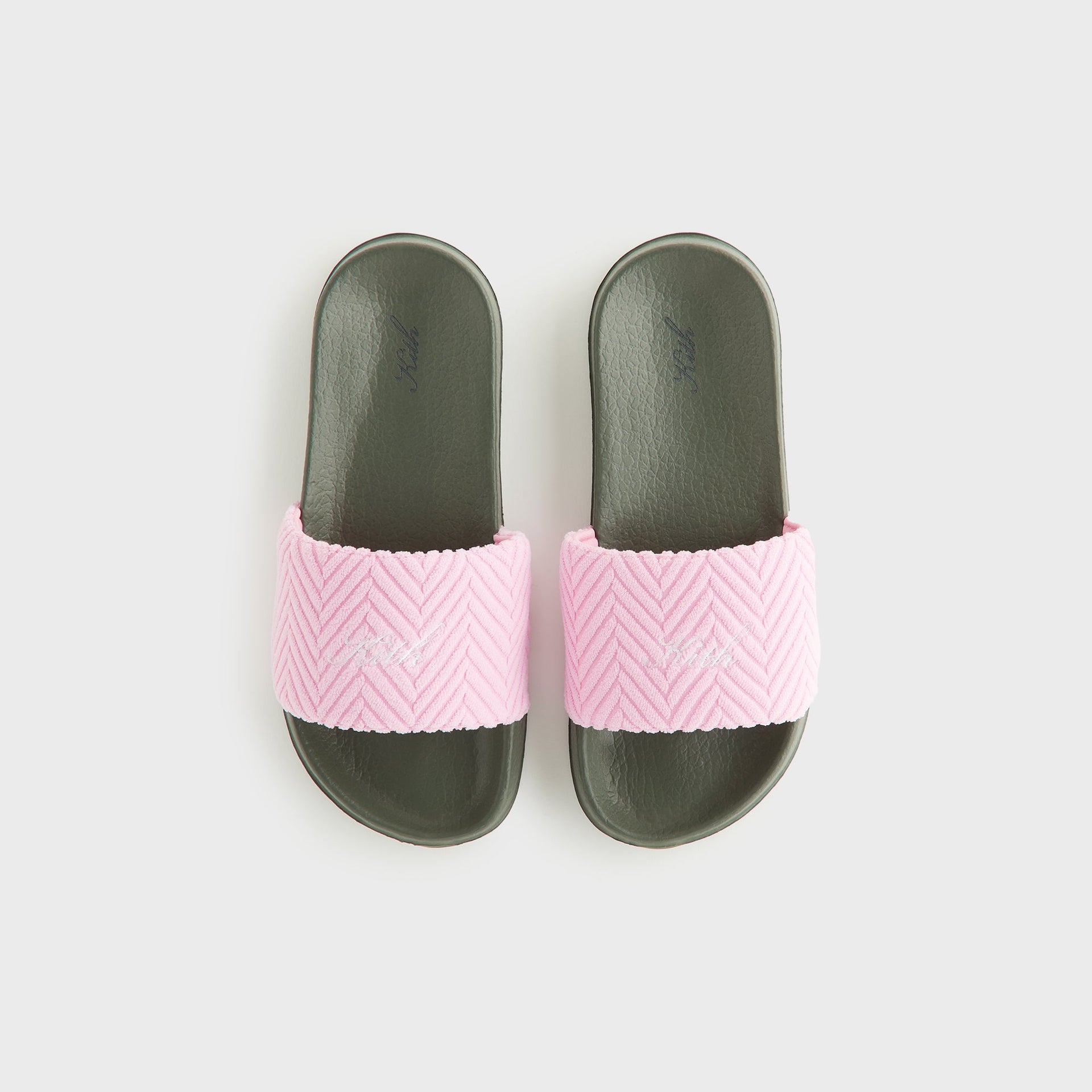 Kith Women Herringbone Terry Slides - Bubble