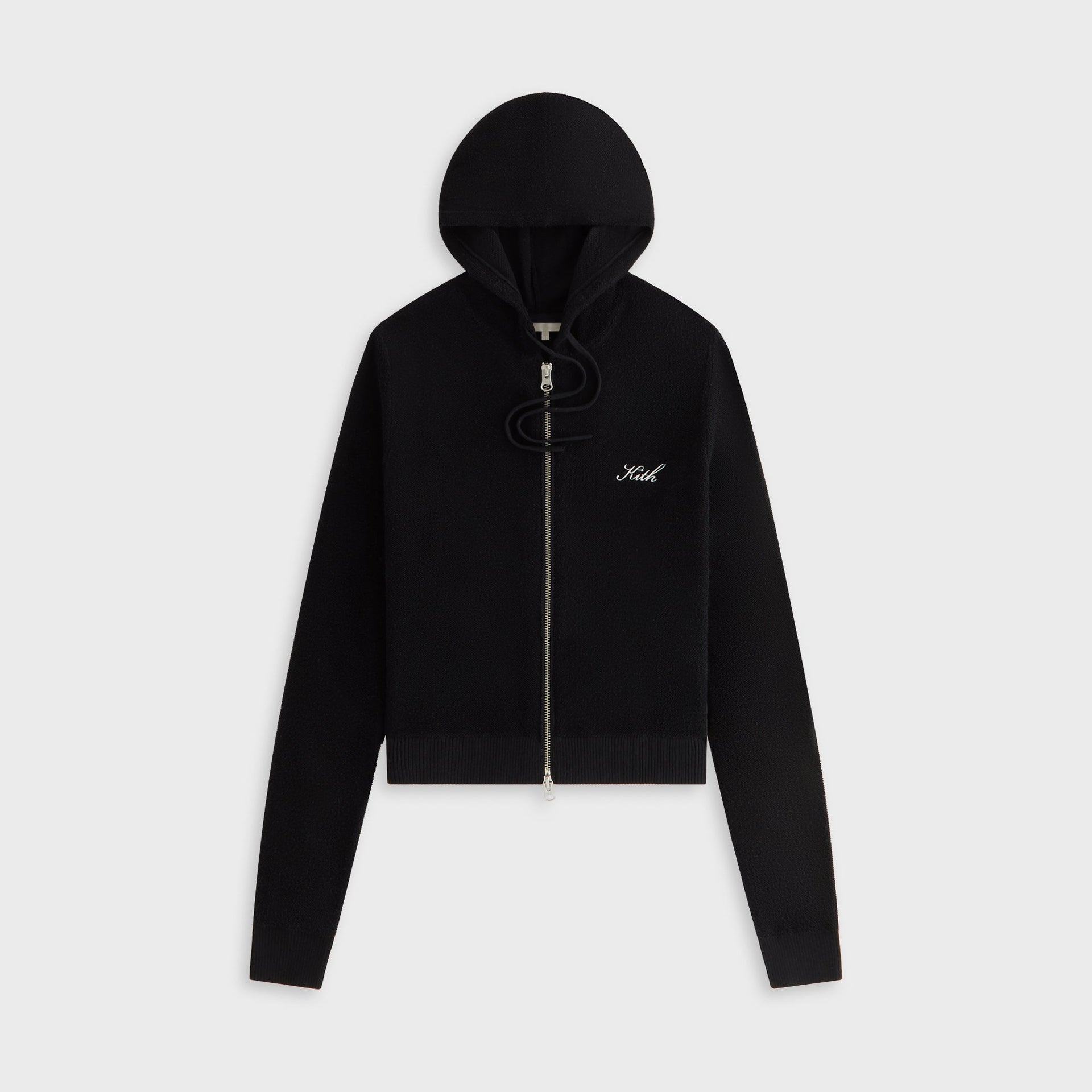 Kith Women Adley Shrunken Sweater Hoodie - Black
