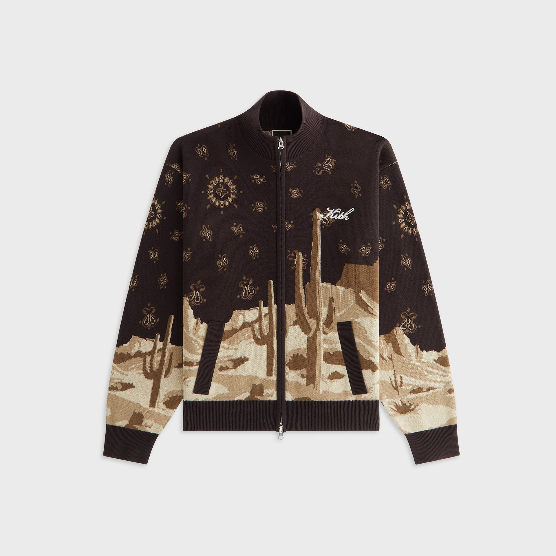 Kith Women Oversized Wyler Desert Full Zip Sweater - Incognito