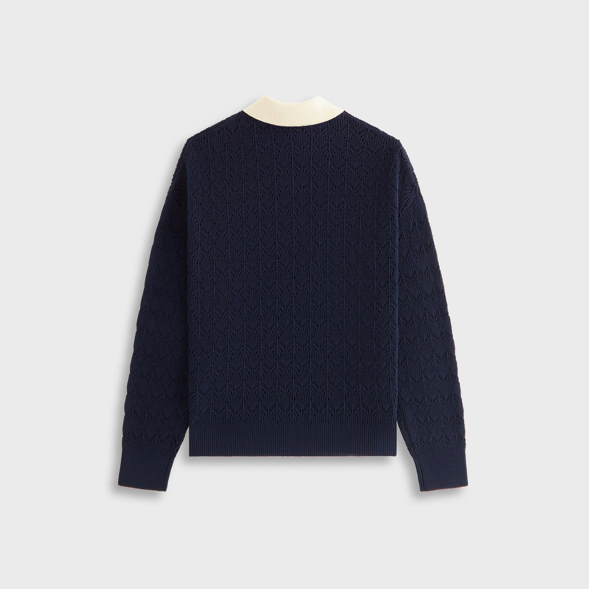 Kith Women Selma Crochet Polo Long Sleeve - Nocturnal
