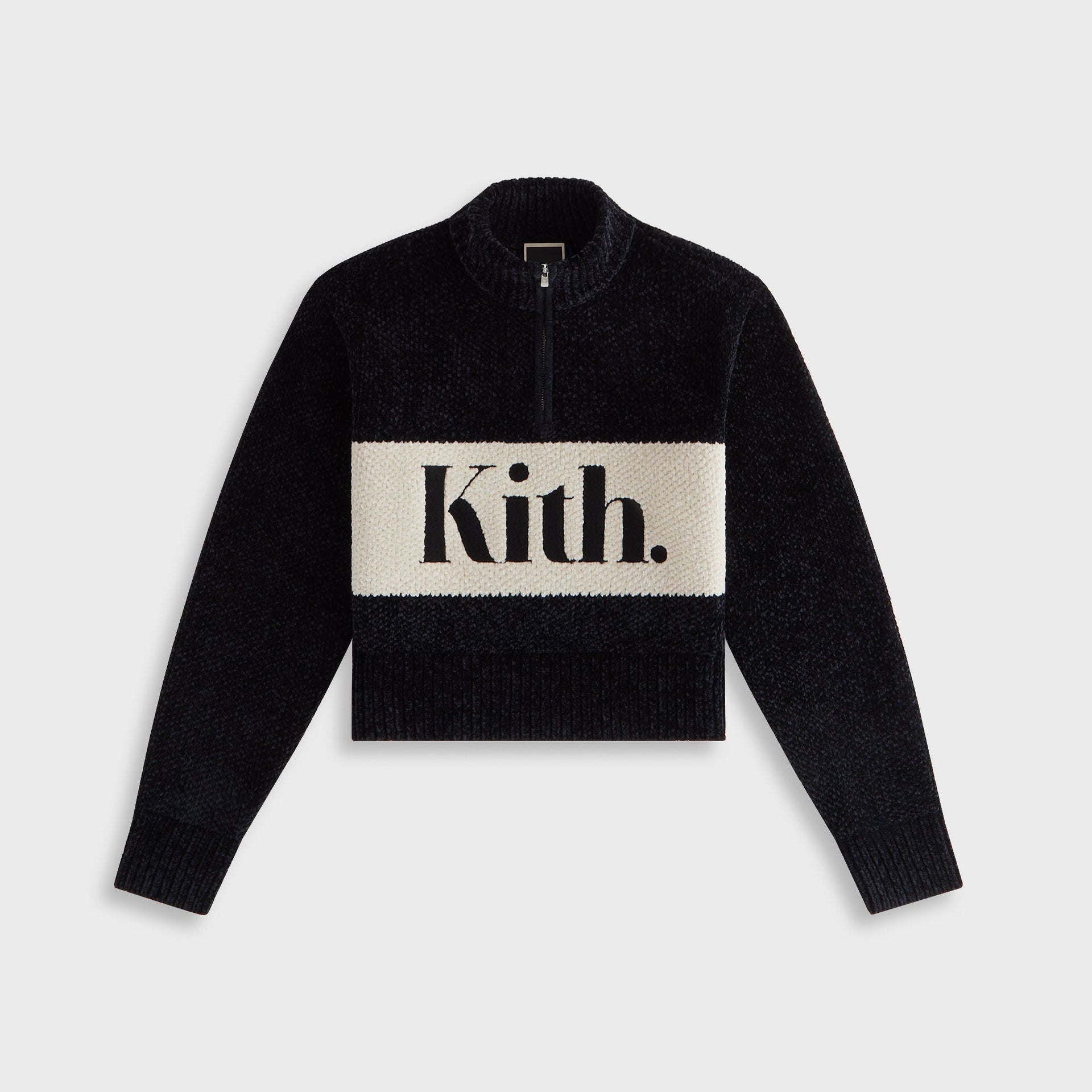 Kith Women Hunter II Chenille Punctuated Quarter Zip - Black