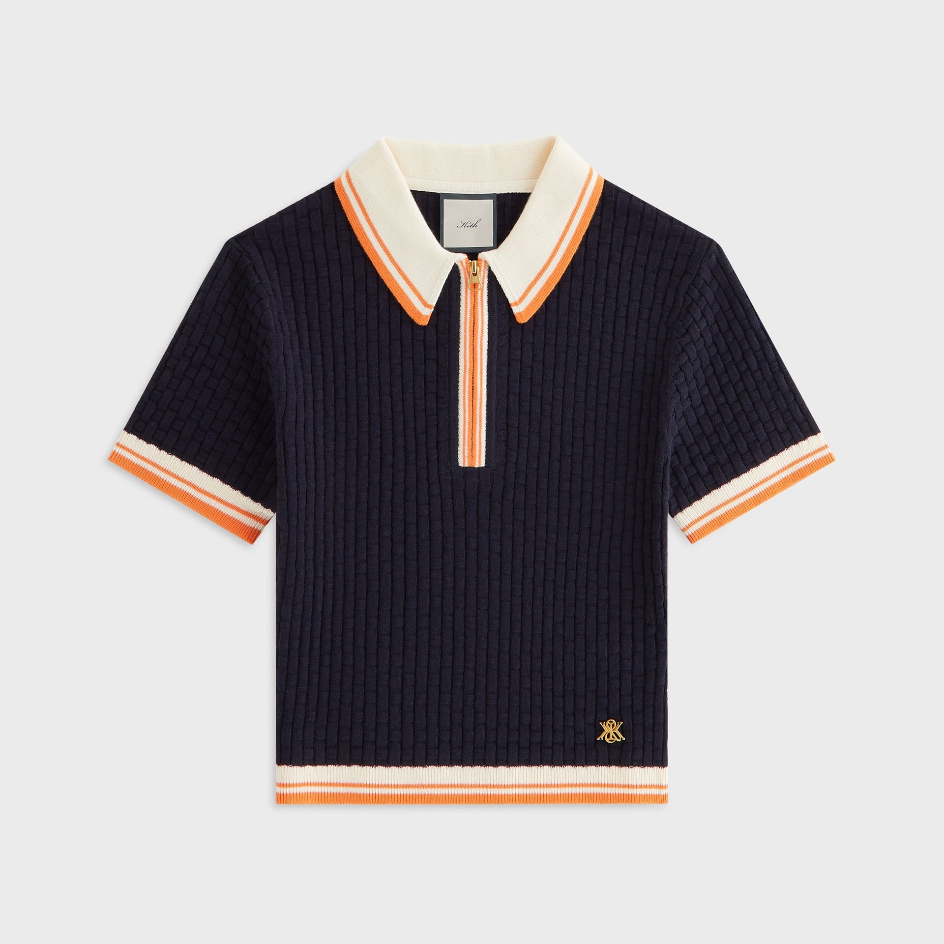 Kith Women Taylen Basketweave Sweater Polo - Ink
