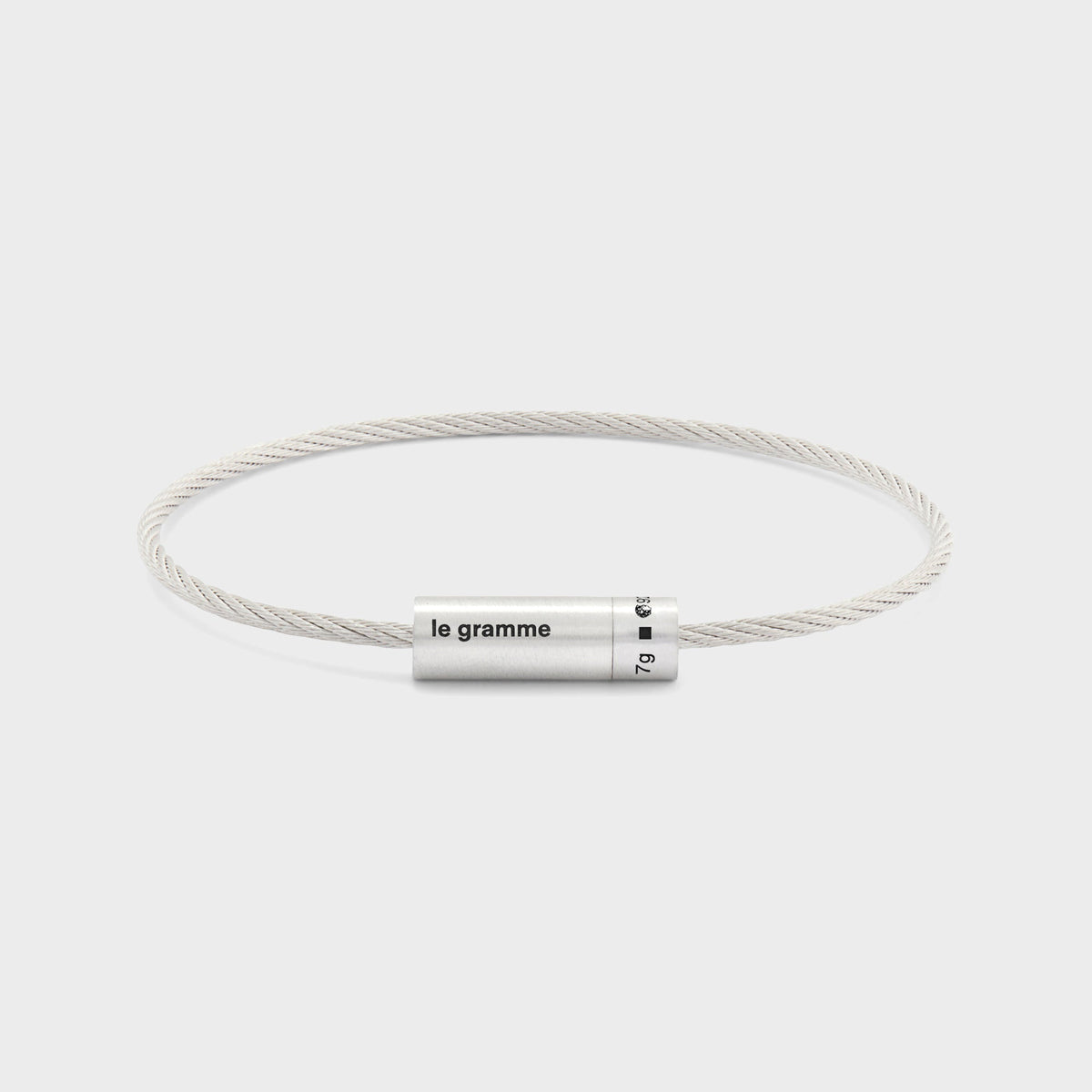 Le Gramme 7g Cable Bracelet - Silver