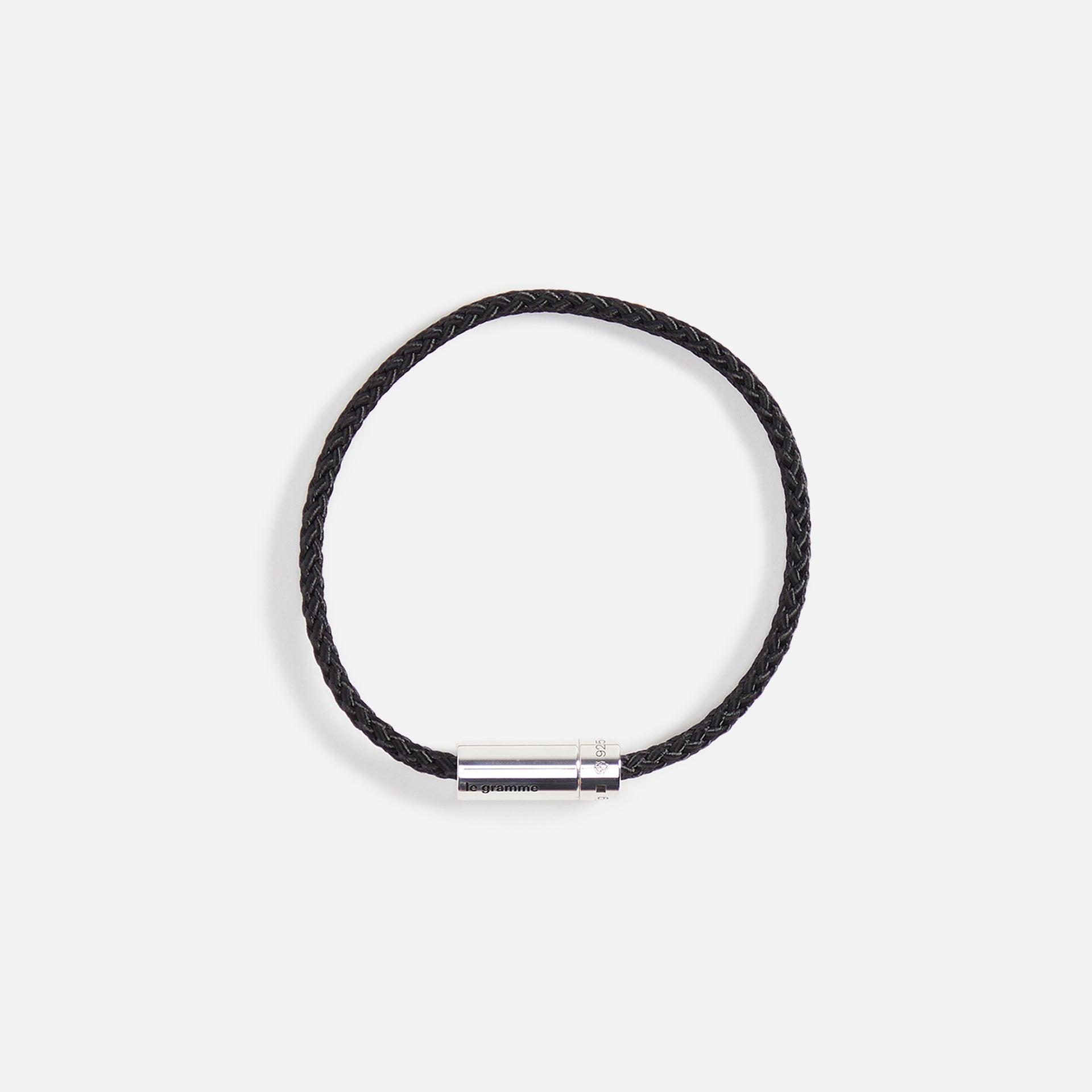 Le Gramme 7G Polished Nato Cable Bracelet - Black